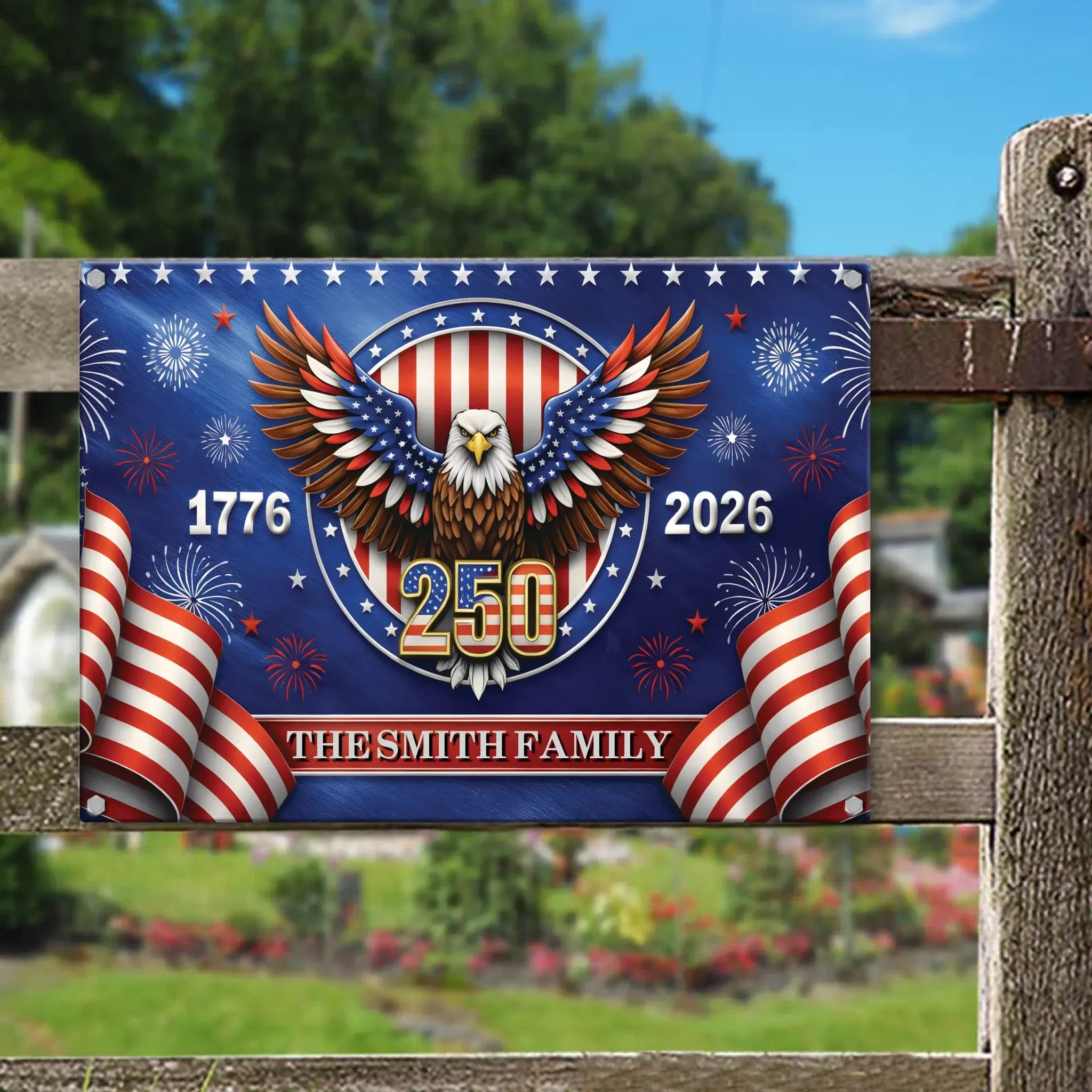 Duconspace Metal Sign Lanscape Outdoor, Metal Sign Hanging on Garden Fence