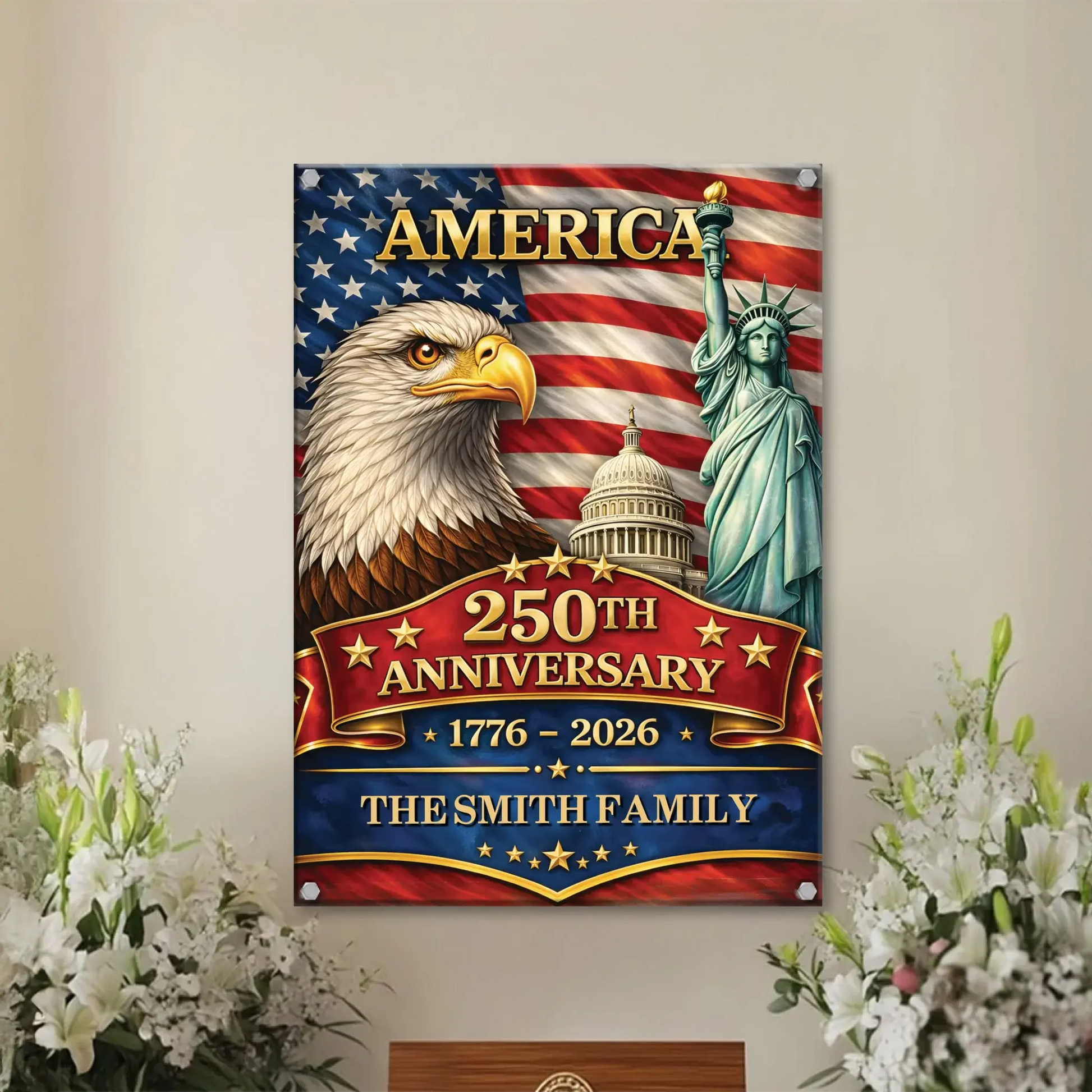 Duconspace Metal Sign Portrait Indoor, Metal Sign Hanging on Living Room Wall