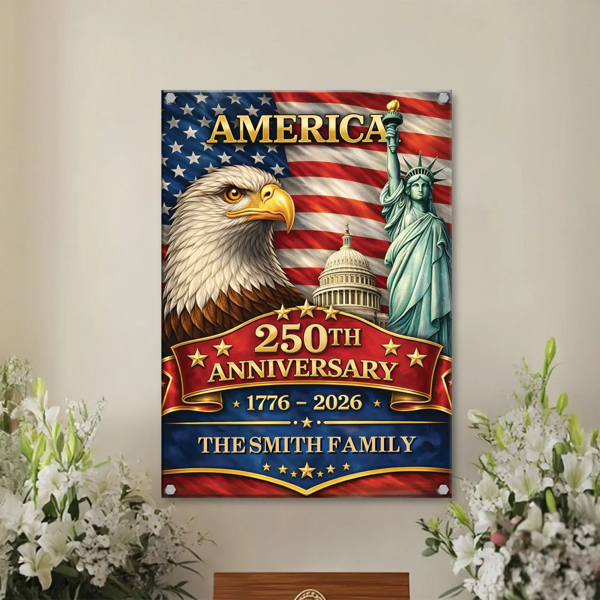 Duconspace Metal Sign Portrait Indoor, Metal Sign Hanging on Living Room Wall