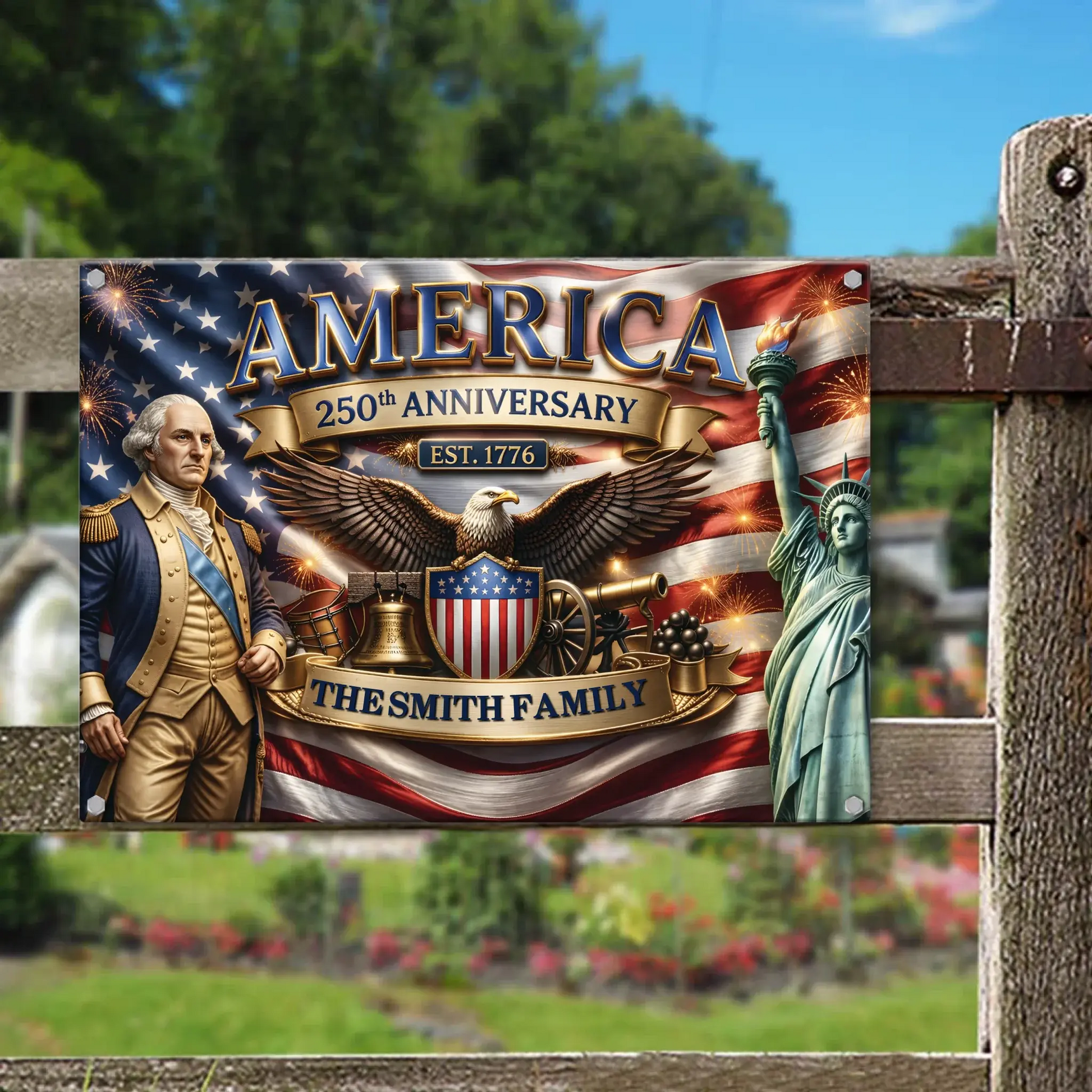 Duconspace Metal Sign Lanscape Outdoor, Metal Sign Hanging on Garden Fence