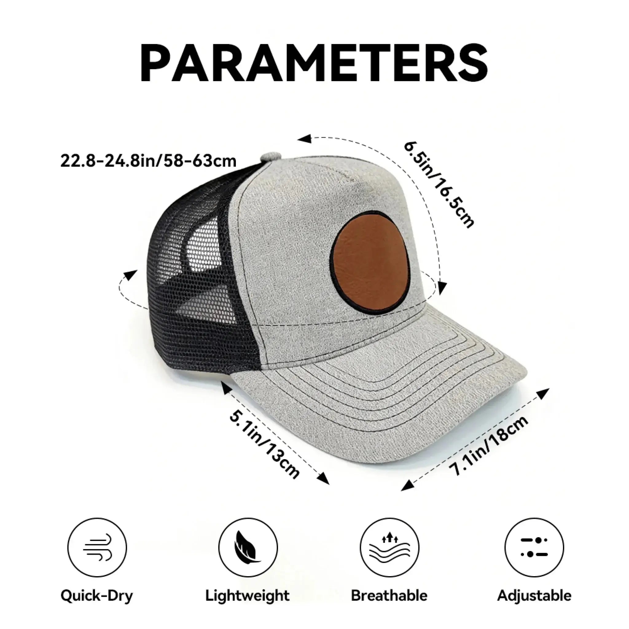 Leather Mesh Back Trucker Cap Engraved