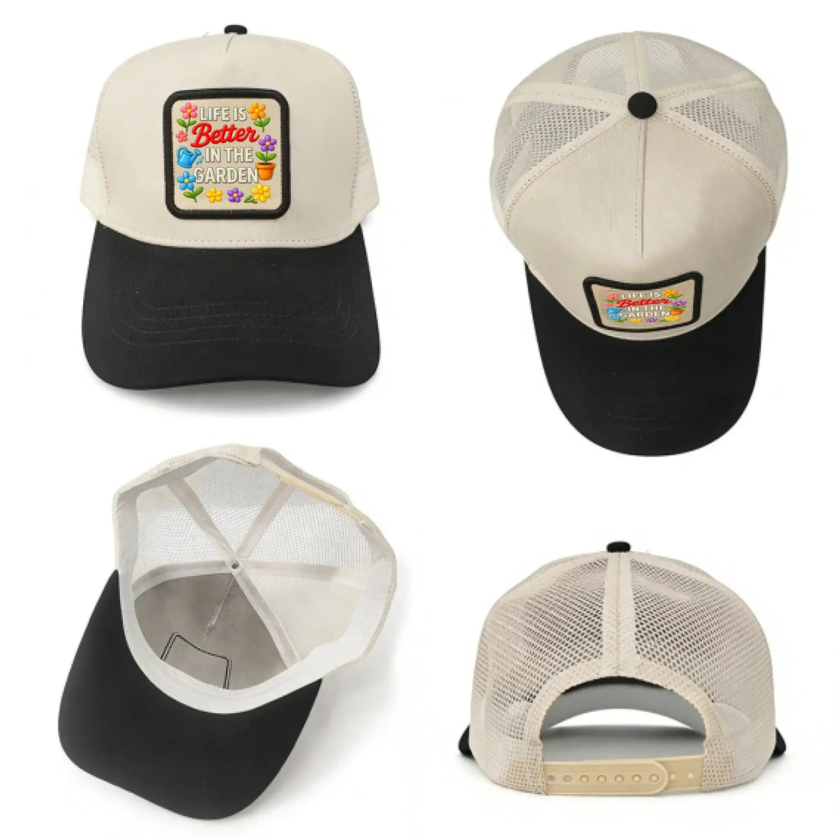 Leather Mesh Back Trucker Cap