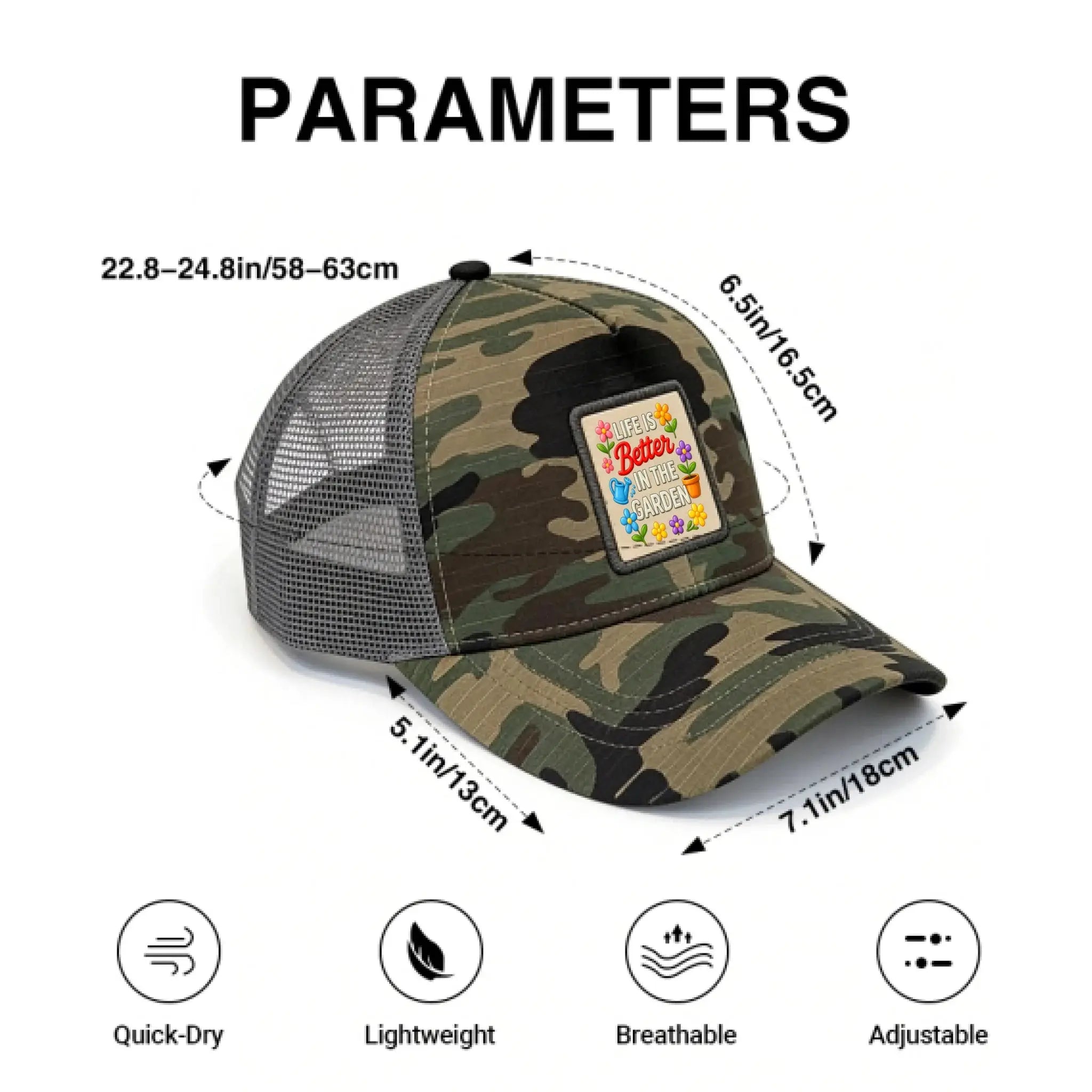 Leather Mesh Back Trucker Cap Detail
