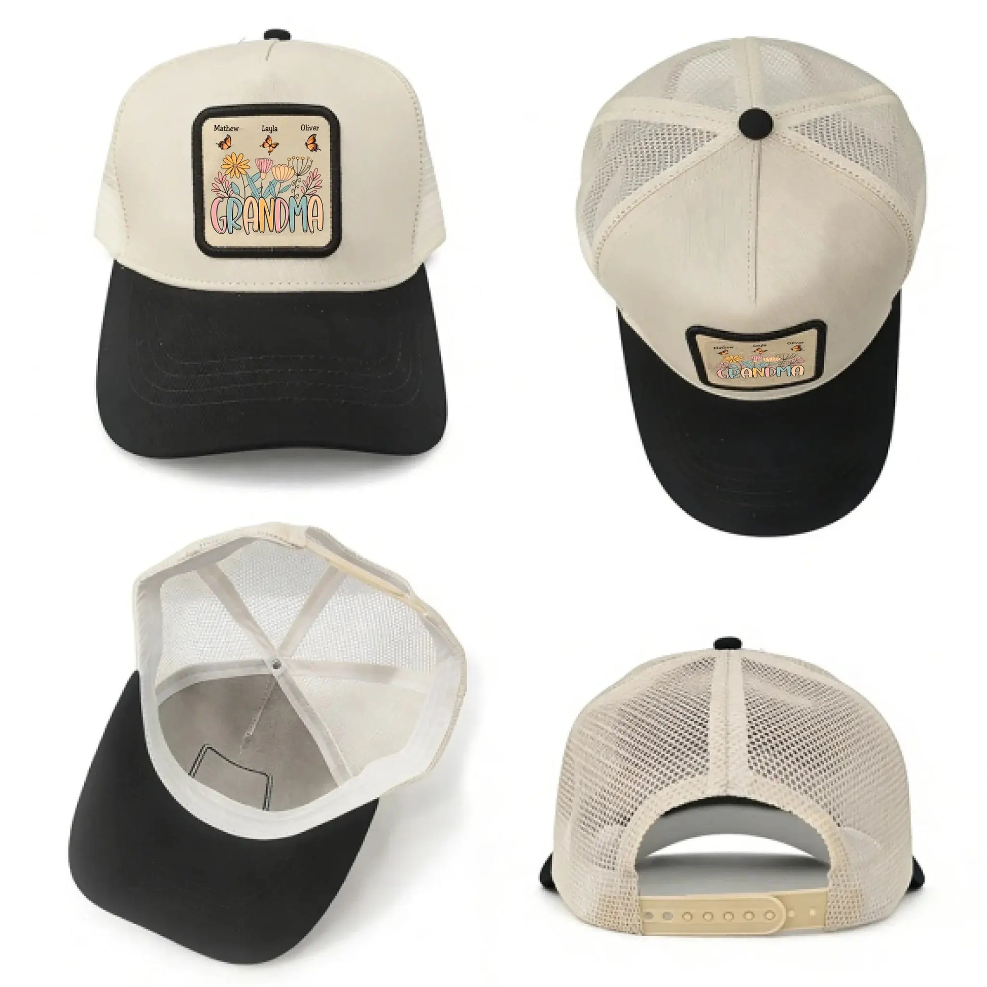 Leather Mesh Back Trucker Cap
