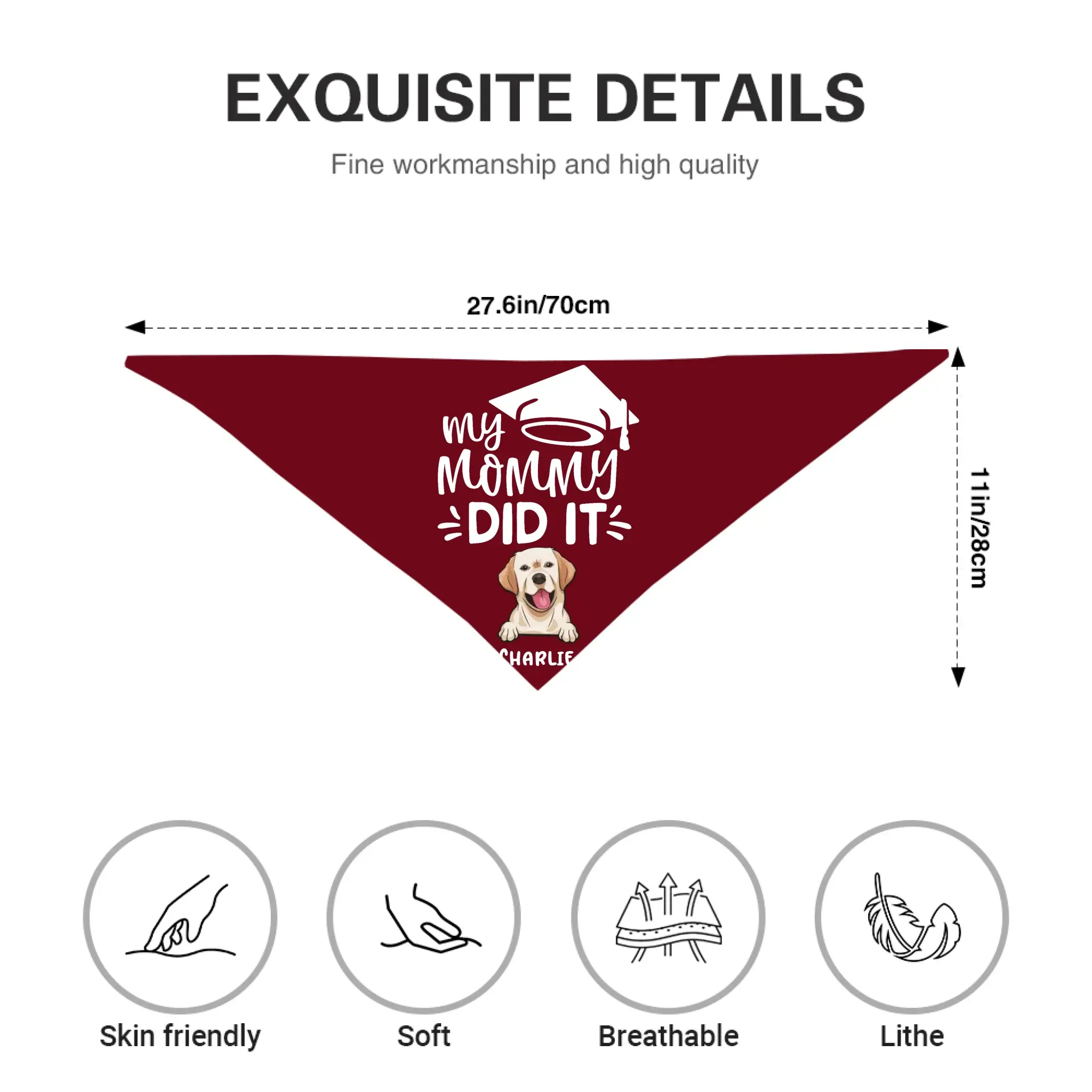 Dog Bandanas Pet Dog Headscarf