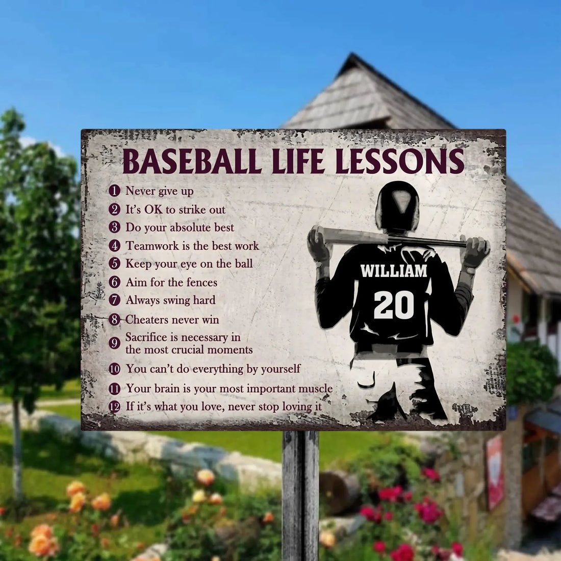 Duconspace Metal Sign Lanscape Outdoor, Metal Sign Hanging front house