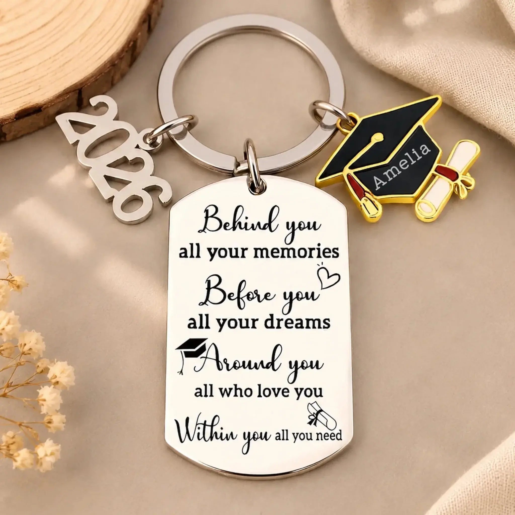 Graduation Engraved Keychain