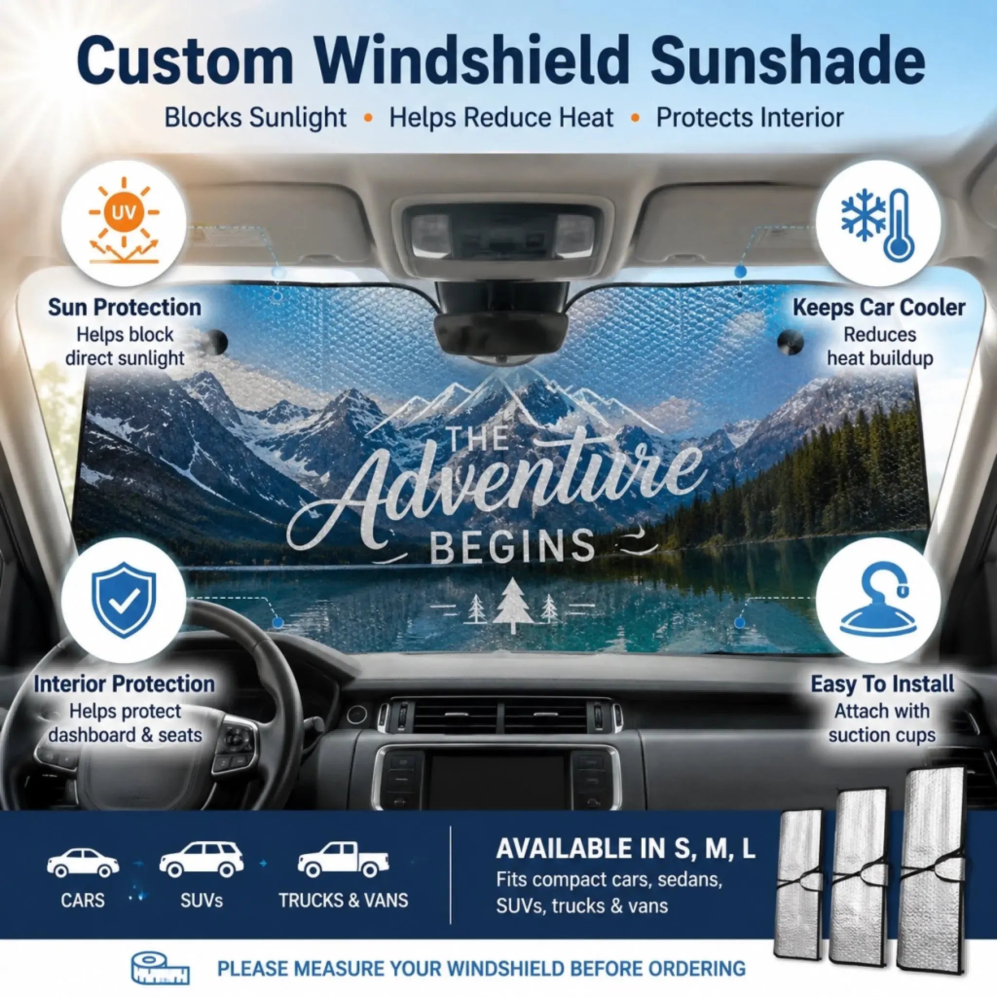 Auto Sun Shade Custom Windshield