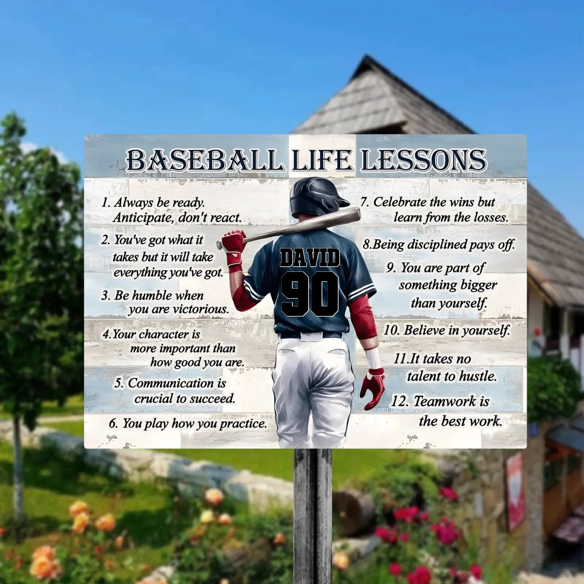 Duconspace Metal Sign Lanscape Outdoor, Metal Sign Hanging front house