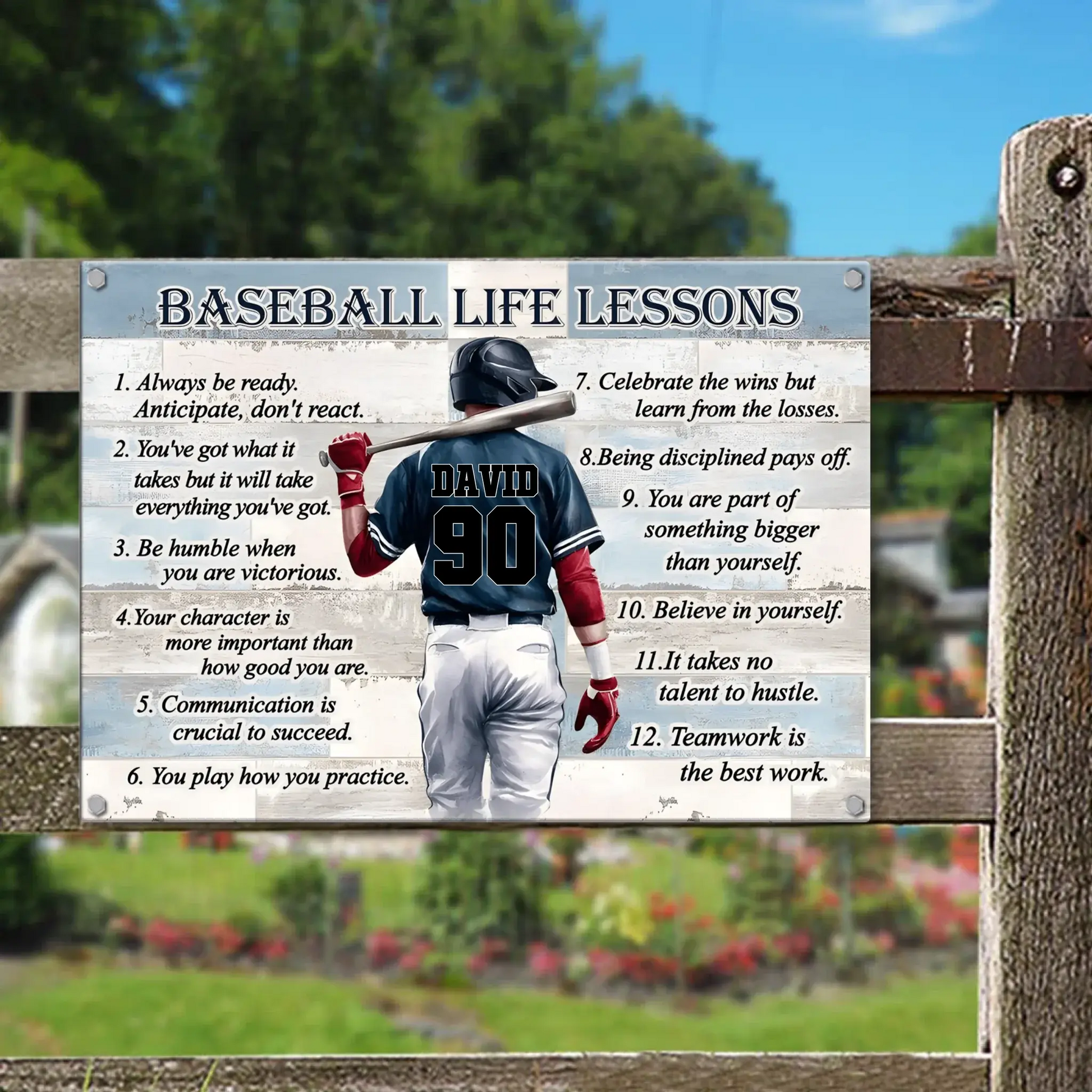 Duconspace Metal Sign Lanscape Outdoor, Metal Sign Hanging on Garden Fence