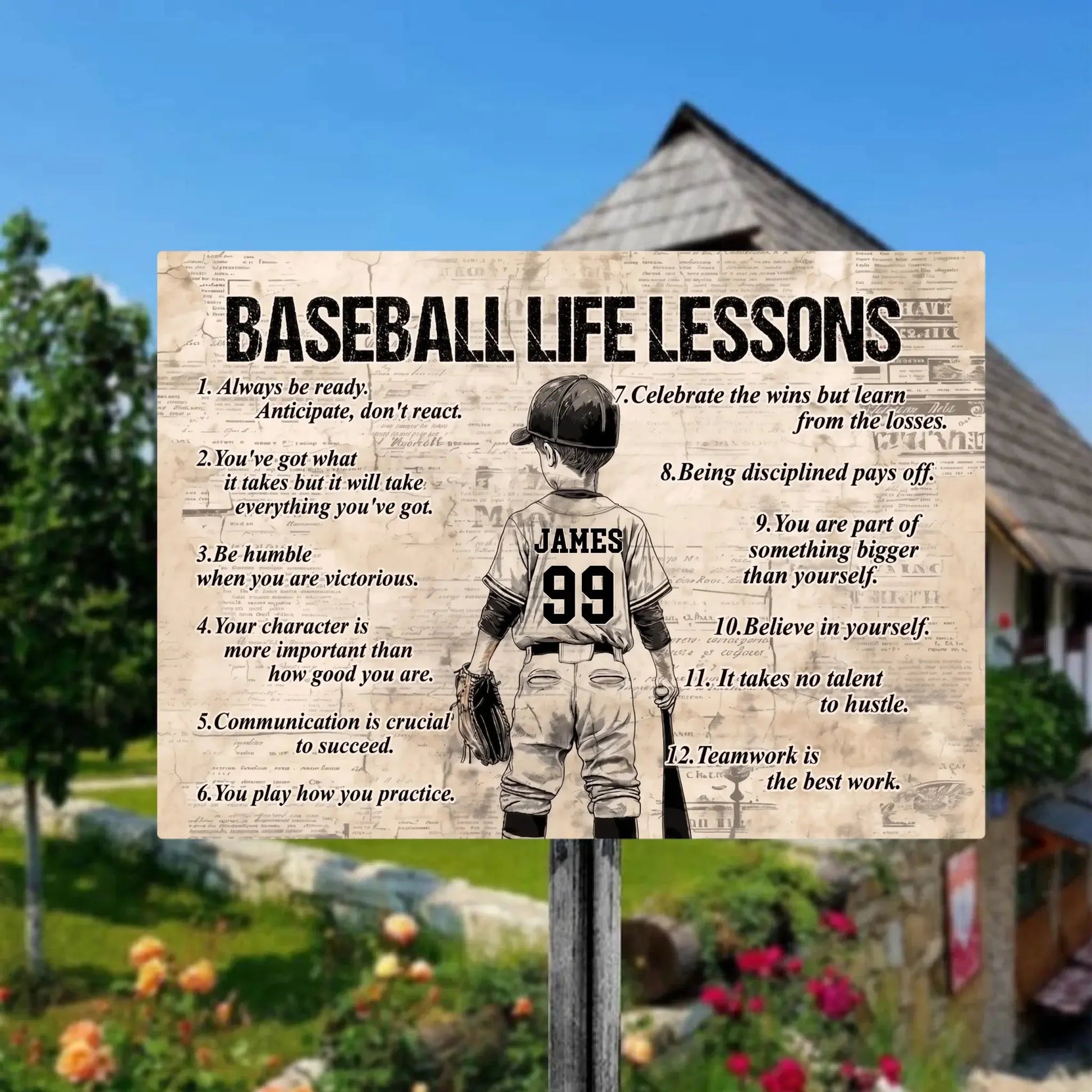 Duconspace Metal Sign Lanscape Outdoor, Metal Sign Hanging front house