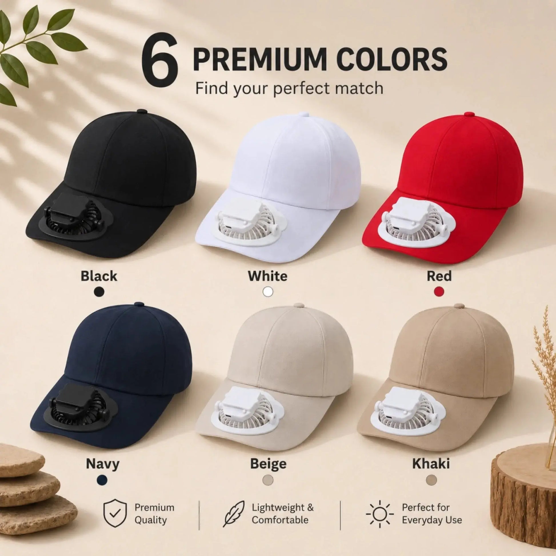 Rechargeable Fan Cap Product Detail