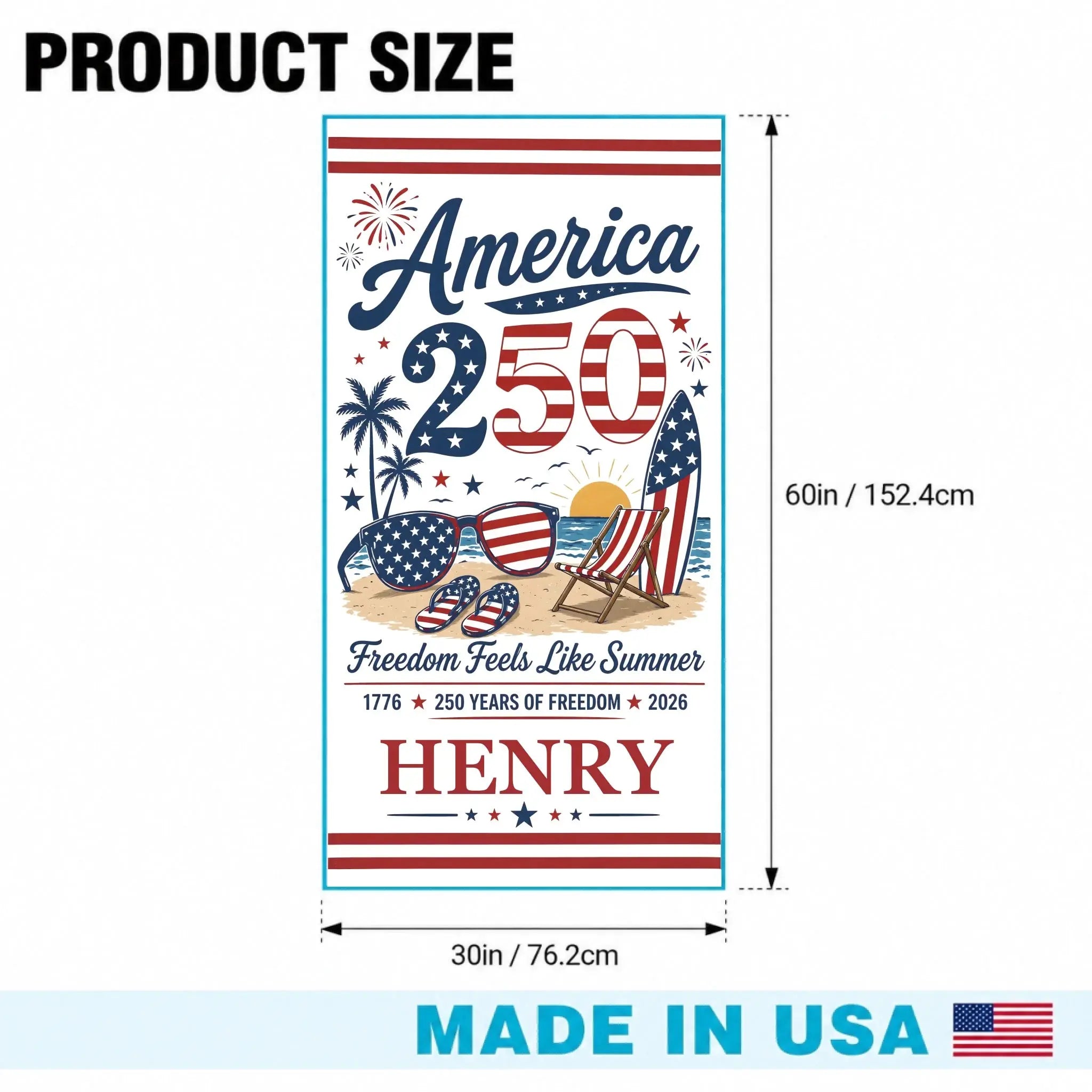 Beach Towel Product Size