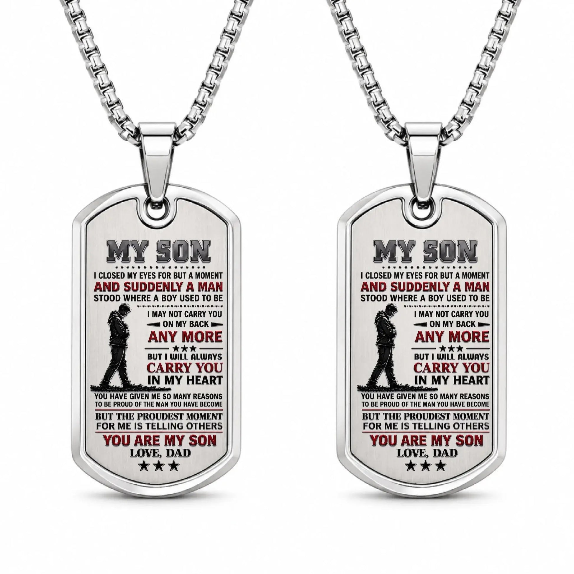 Silver Dog Tag Necklace