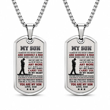 Silver Dog Tag Necklace