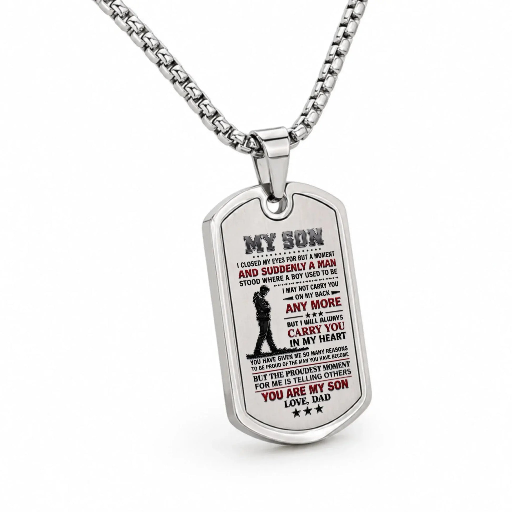 Silver Dog tag necklace