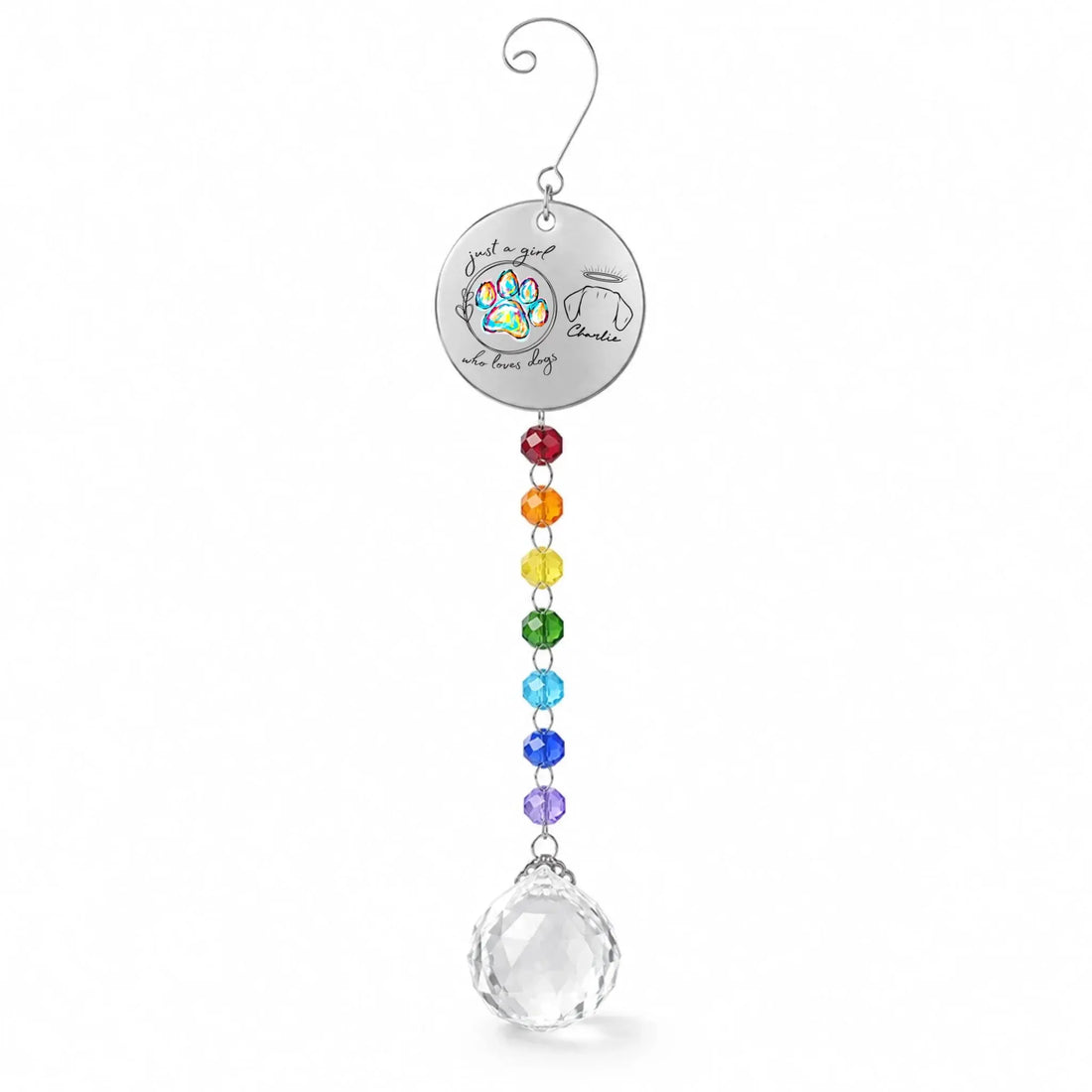 Rainbow Crystal Beaded Ornament