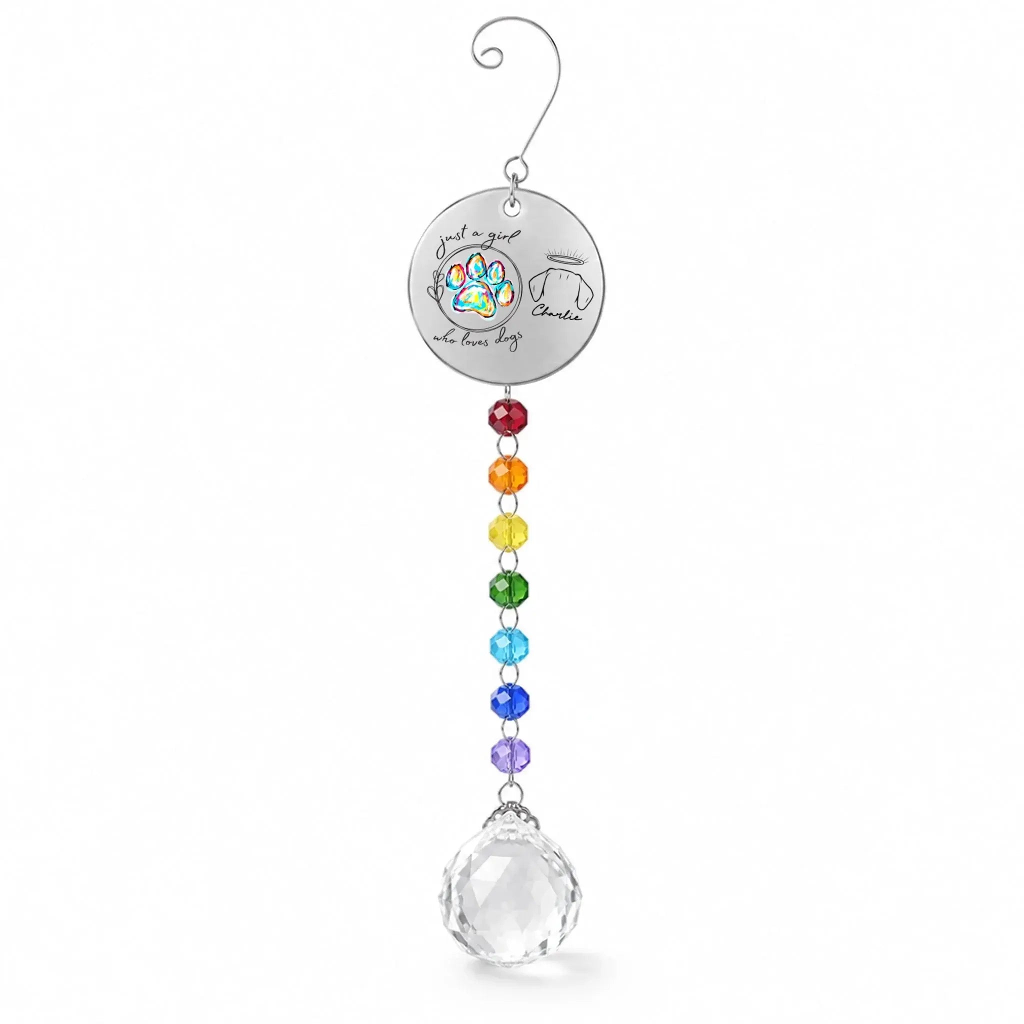 Rainbow Crystal Beaded Ornament
