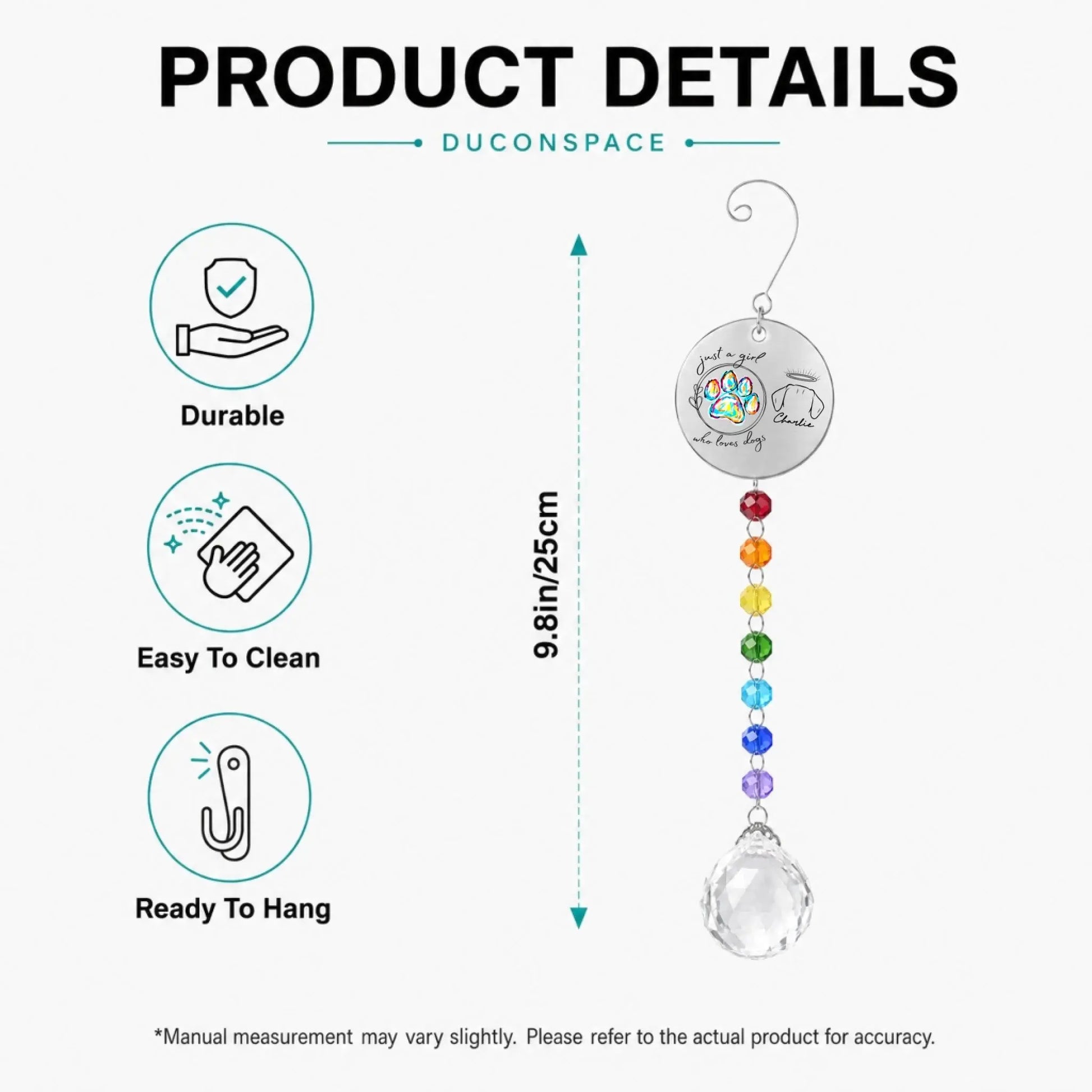 Rainbow Crystal Beaded Ornament Product Details