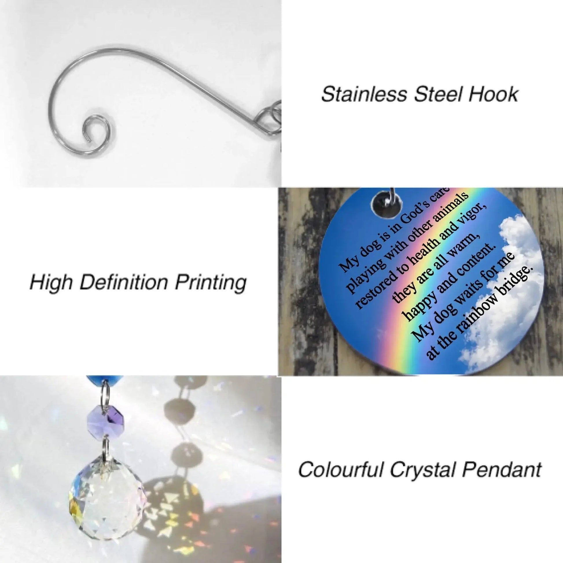 Rainbow Crystal Beaded Ornament Product Details 2