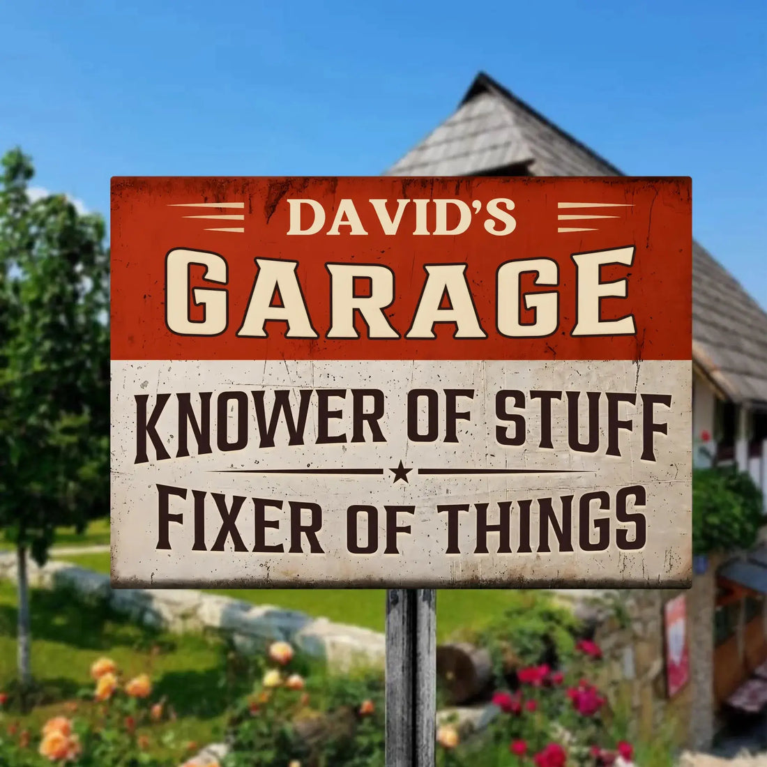 Duconspace Metal Sign Lanscape Outdoor, Metal Sign Hanging front house