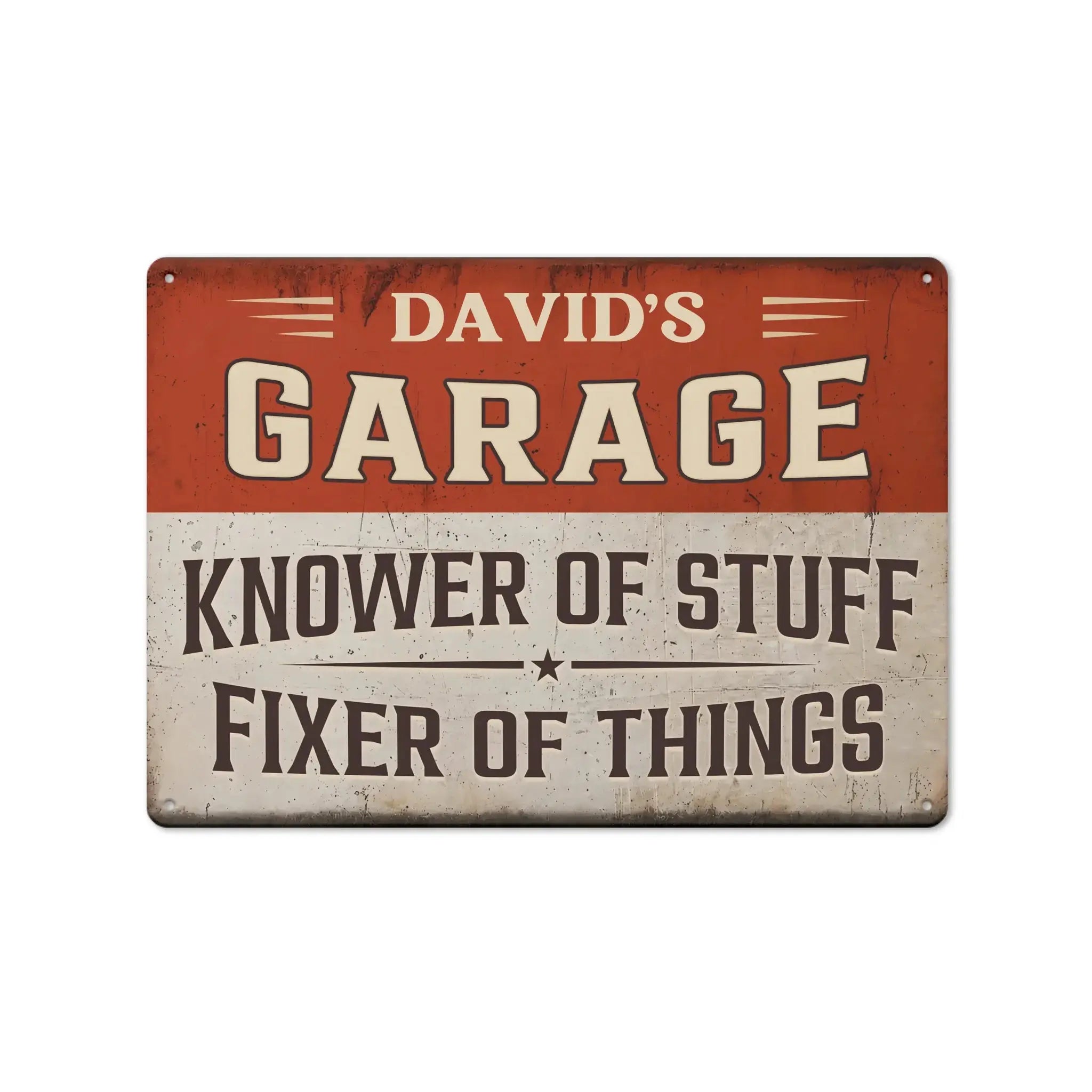 Knower and Fixer Metal Sign - Personalazed Gift for Dad, Grandpa