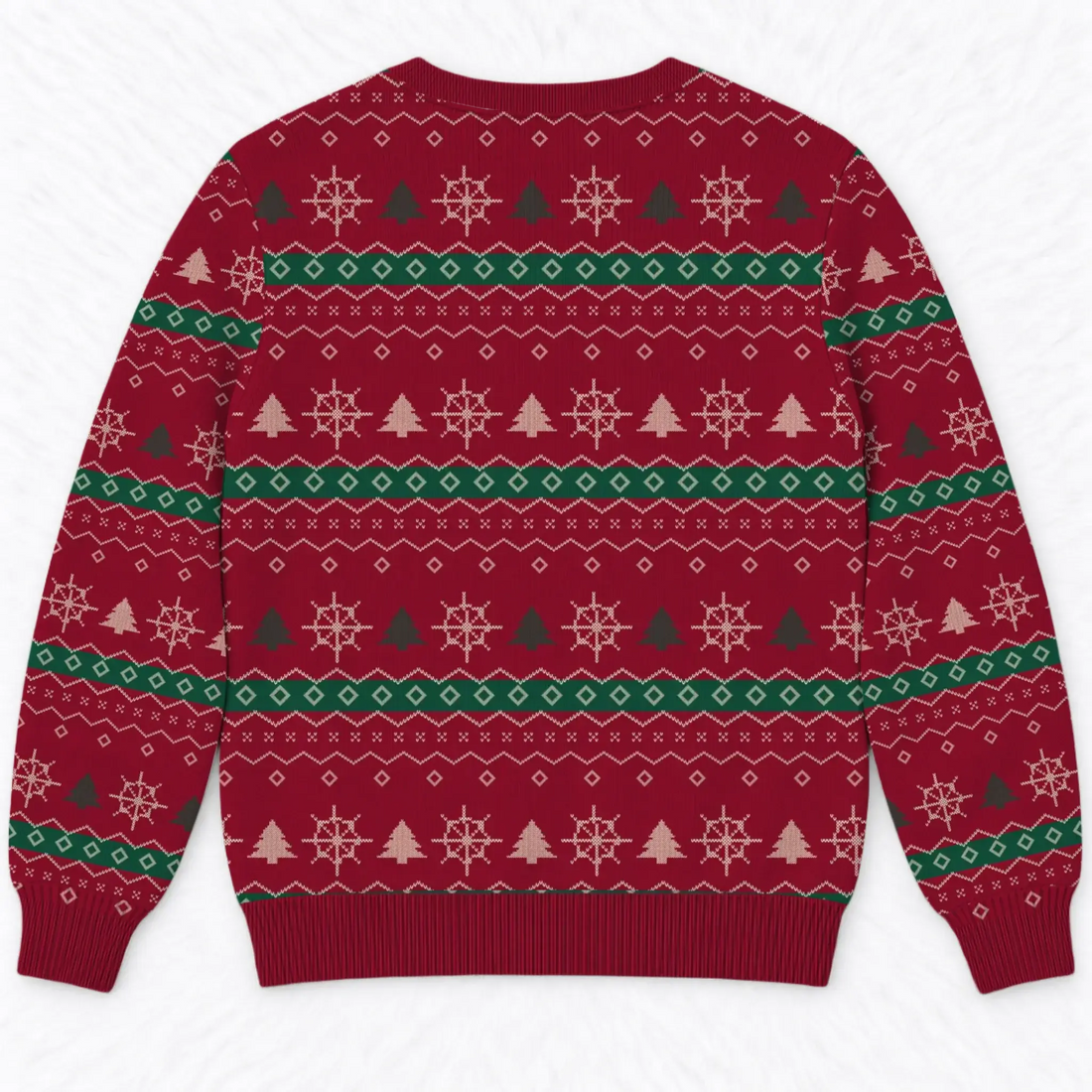Custom Cranberry Bra Illusion Ugly Sweater – Front
