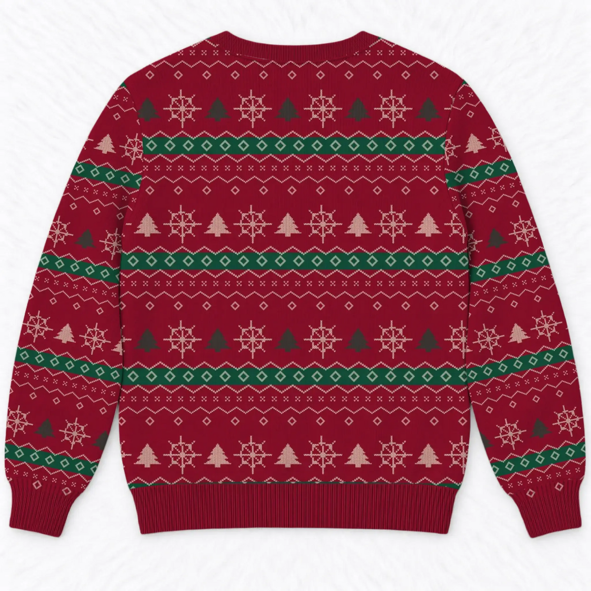 Custom Cranberry Bra Illusion Ugly Sweater – Back