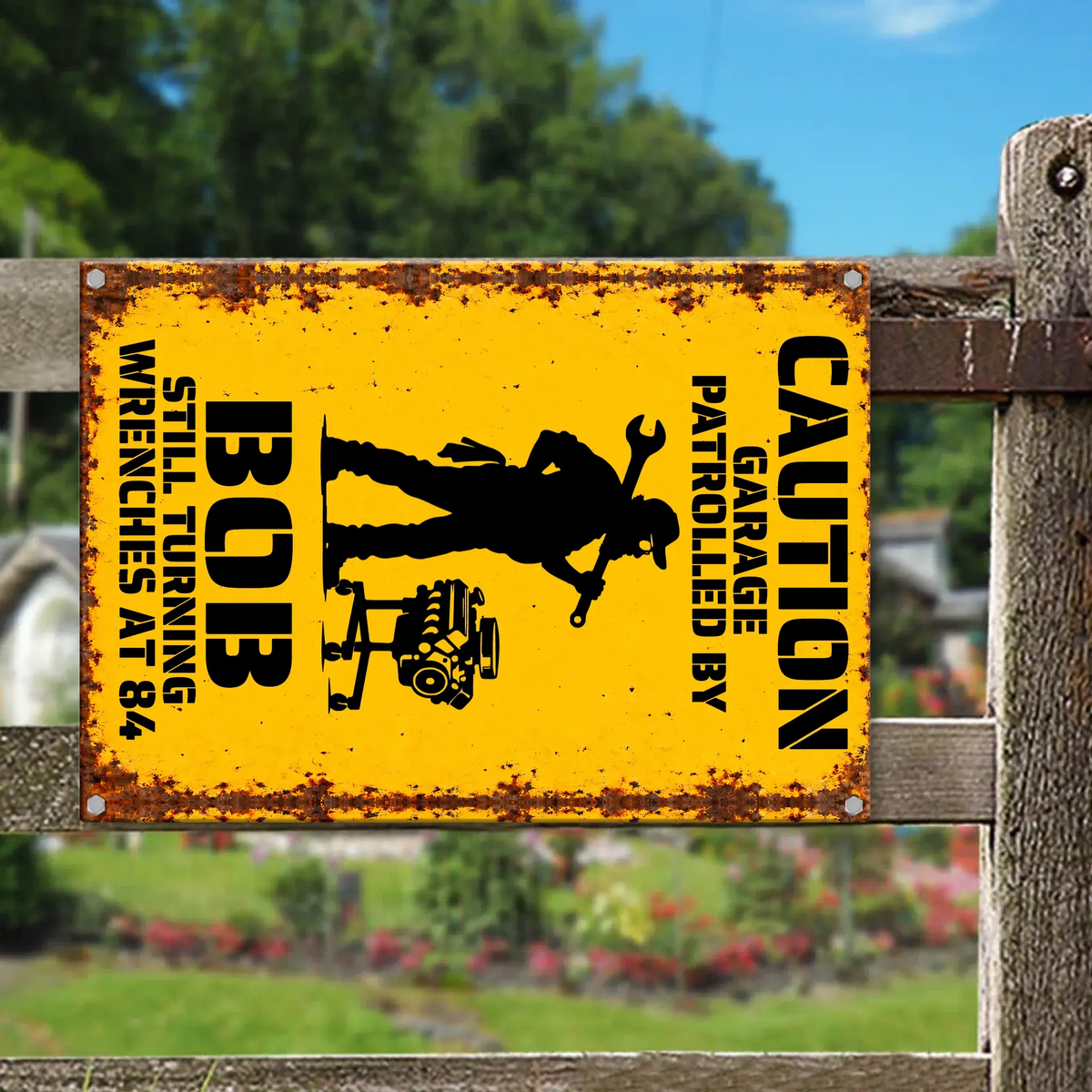 Duconspace Metal Sign Lanscape Outdoor, Metal Sign Hanging on Garden Fence