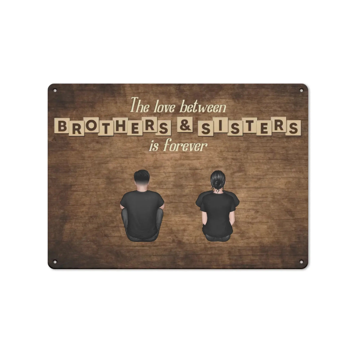 Custom Family Member Metal Sign, Brothers & Sisters Duconspace