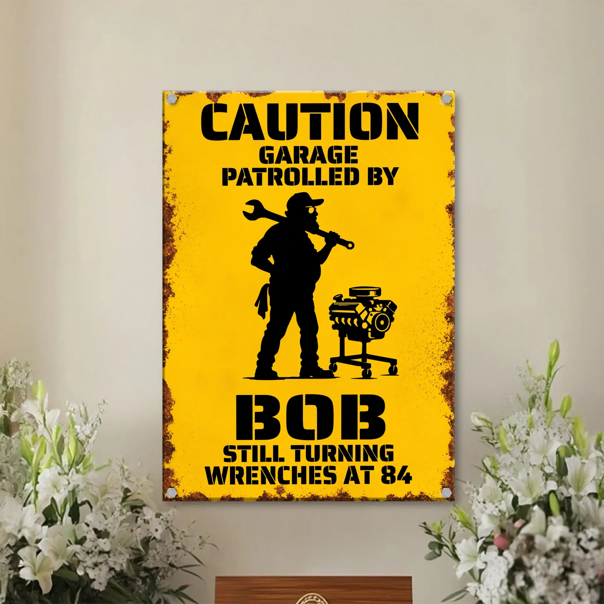 Duconspace Metal Sign Portrait Indoor, Metal Sign Hanging on Living Room Wall