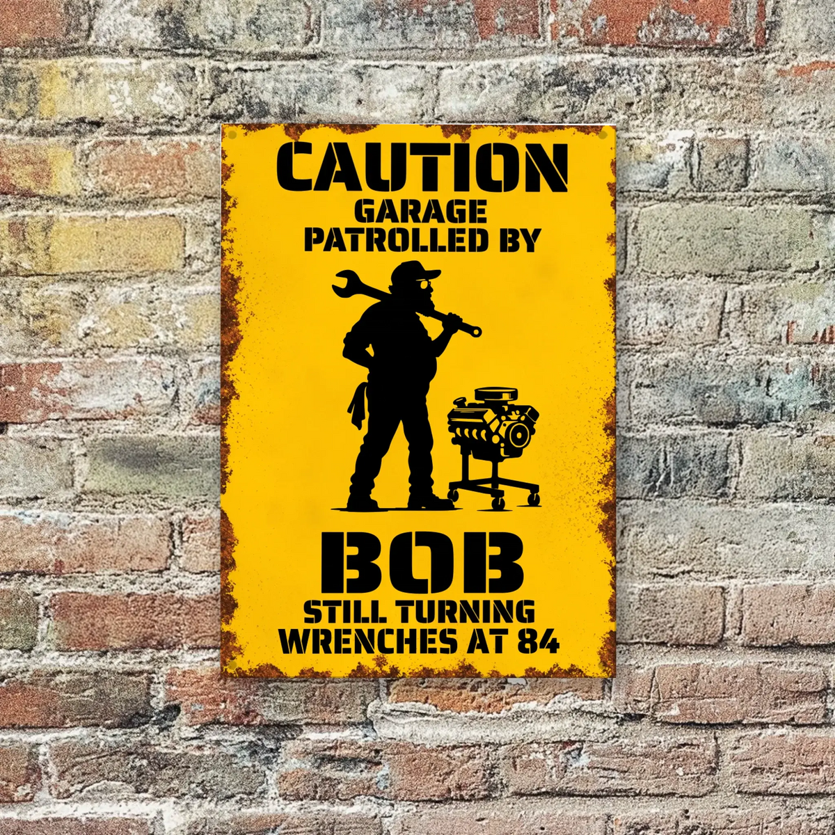 Duconspace Metal Sign Portrait Hanging On A Wall Outside House