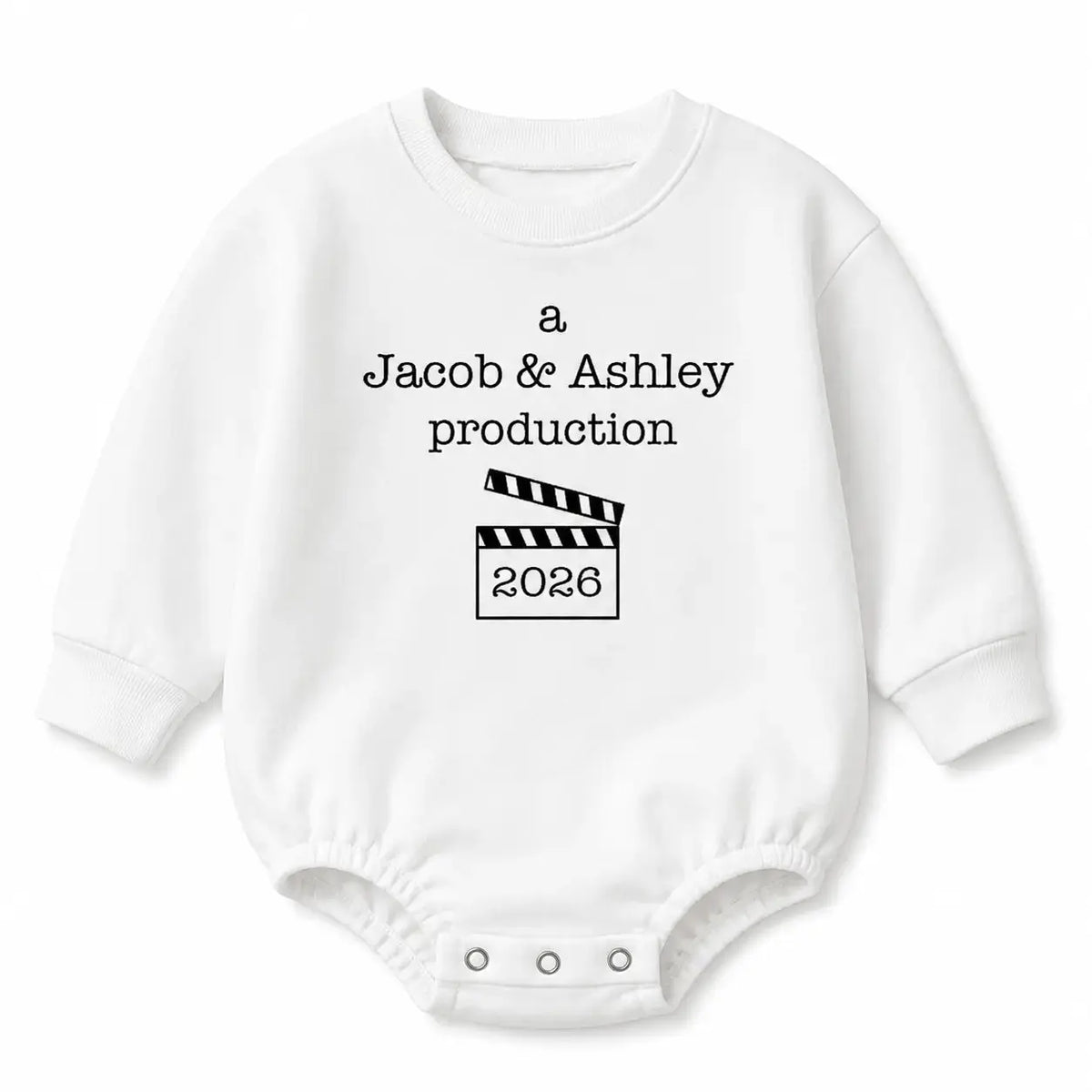 A Mom Dad Production Personalized Baby Romper Sweatshirt Duconspace