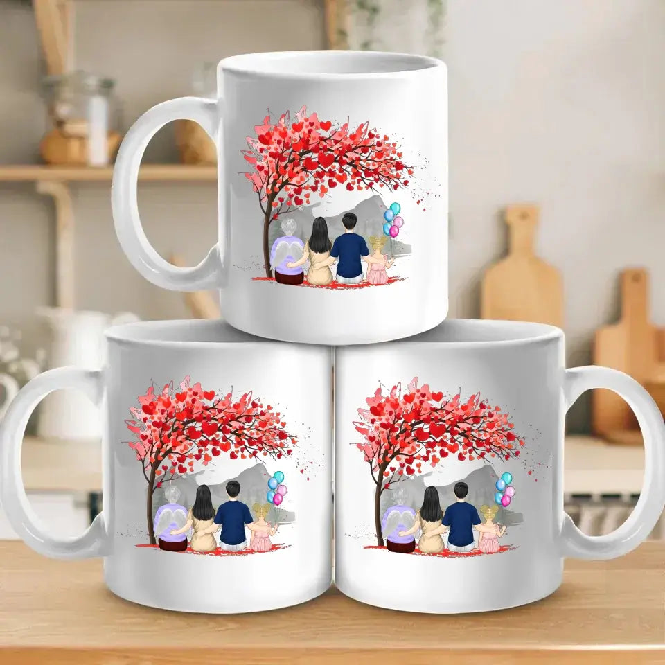 A Piece of My Heart Lives in Heaven – Custom Memorial Mug, Personalized Remembrance Gift