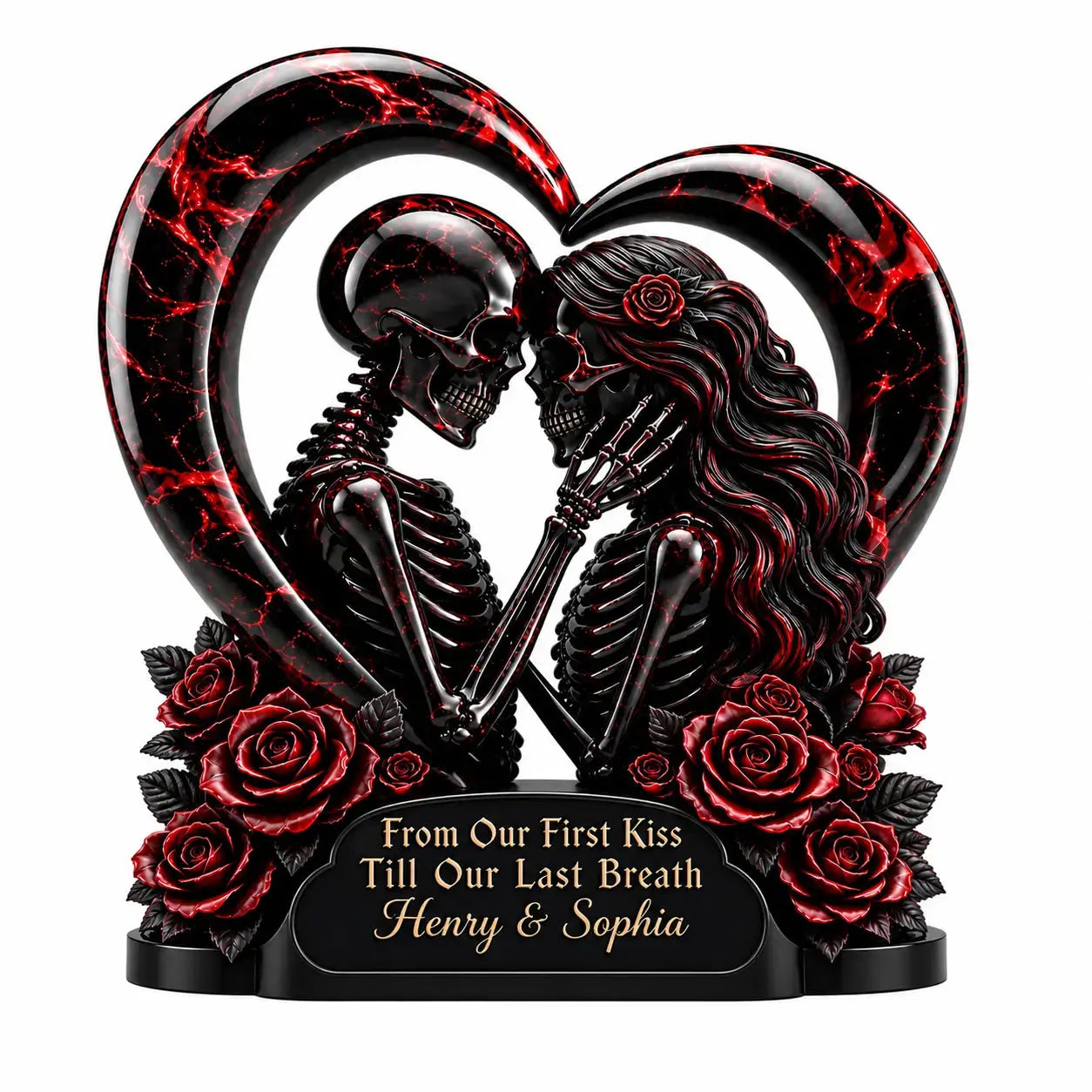 Acrylic Plaque Gothic Skeleton Halloween Custom Decor Duconspace