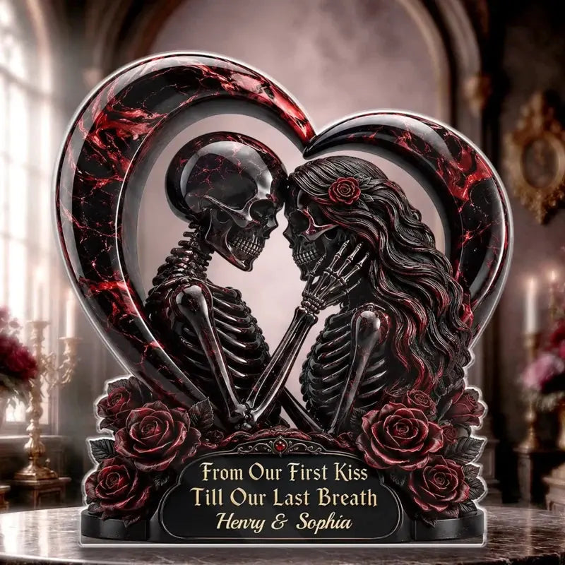 Acrylic Plaque Gothic Skeleton Halloween Custom Decor Duconspace