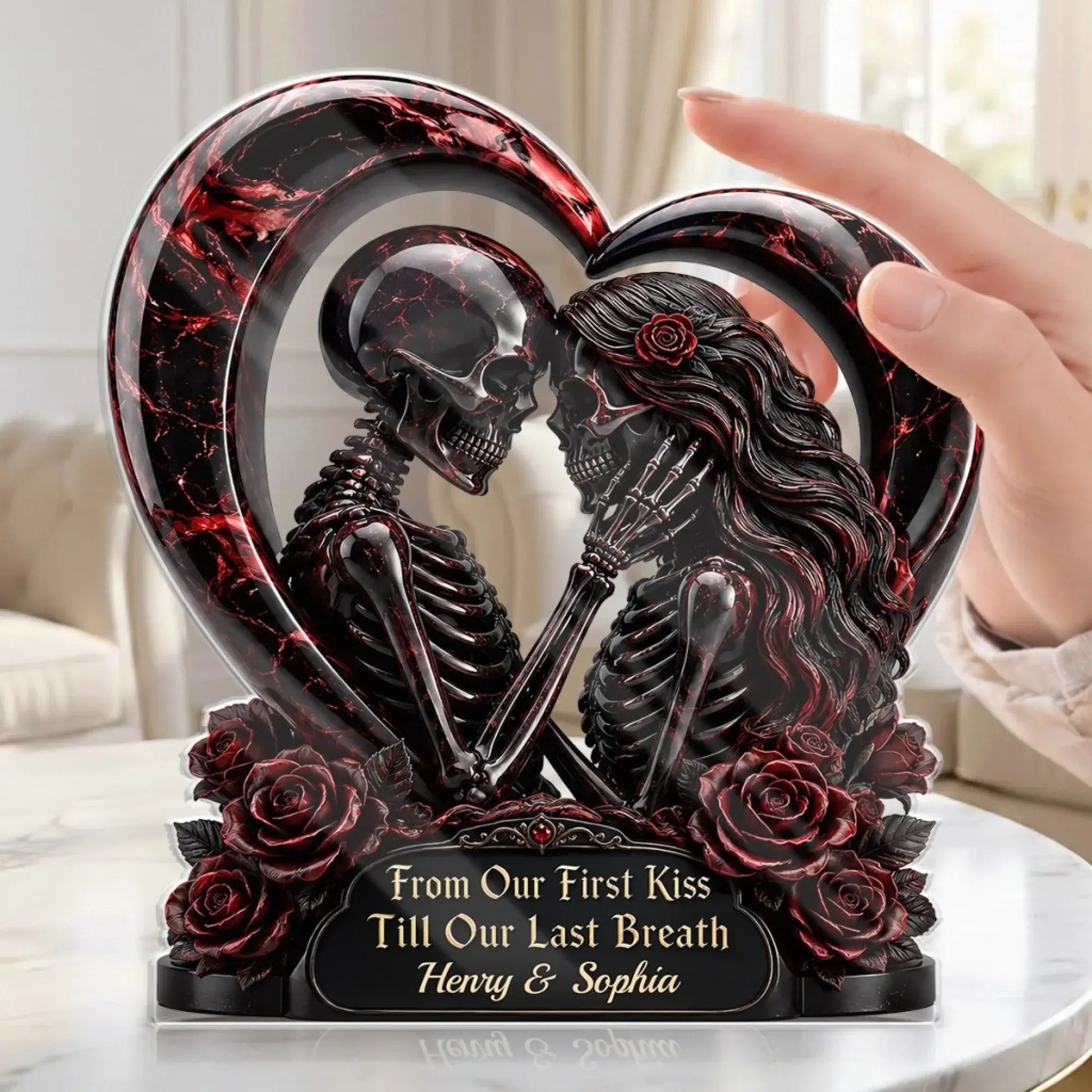 Acrylic Plaque Gothic Skeleton Halloween Custom Decor Duconspace
