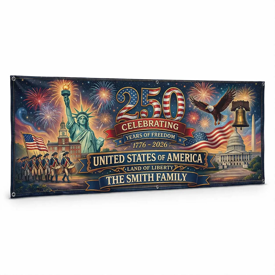 Amerca 250 Years Celebration Family Banner Duconspace