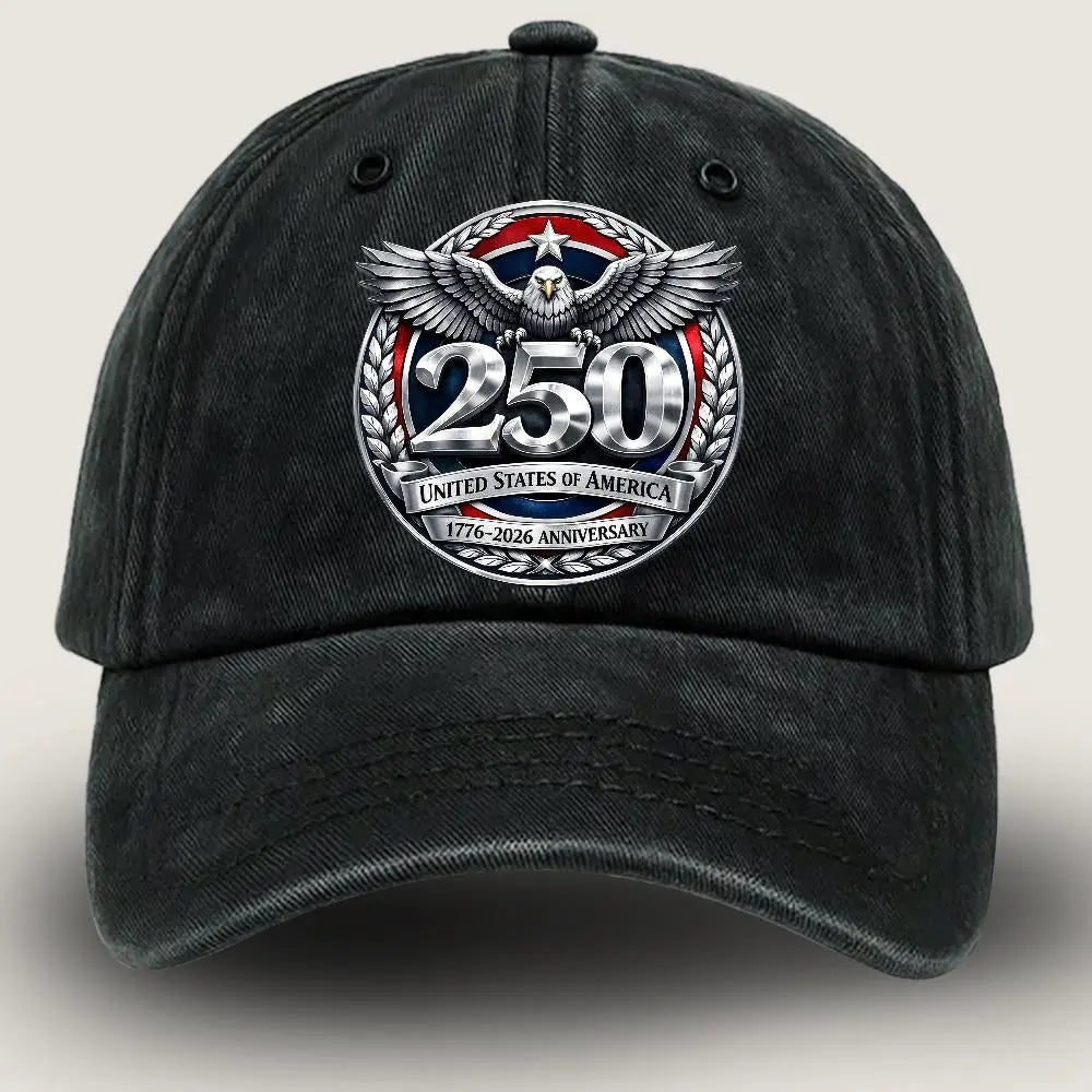 American 250 Anniversary Vintage Washed Denim Cap Duconspace