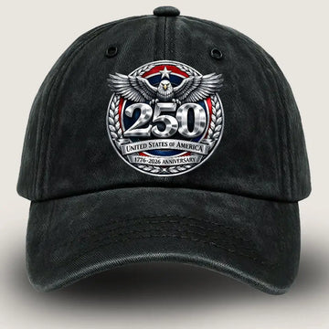 American 250 Anniversary Vintage Washed Denim Cap Duconspace