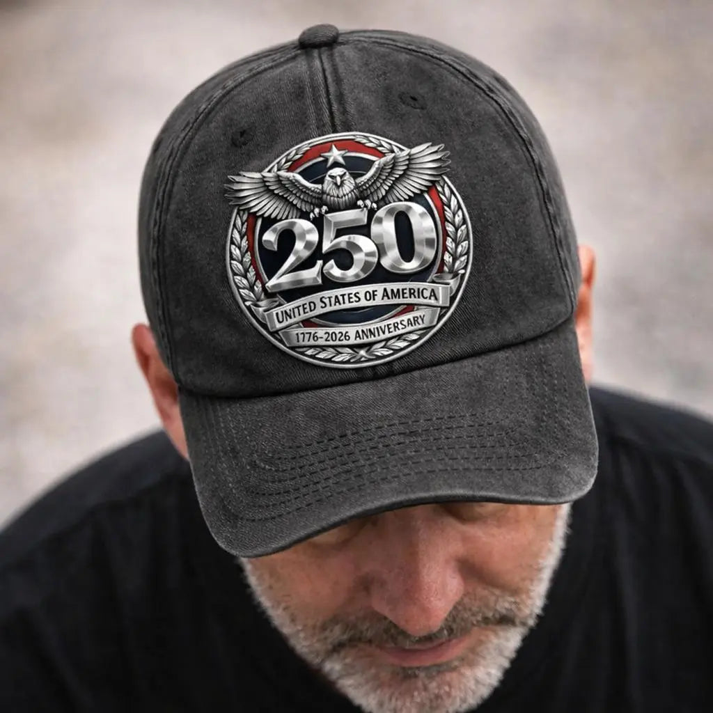 American 250 Anniversary Vintage Washed Denim Cap Duconspace