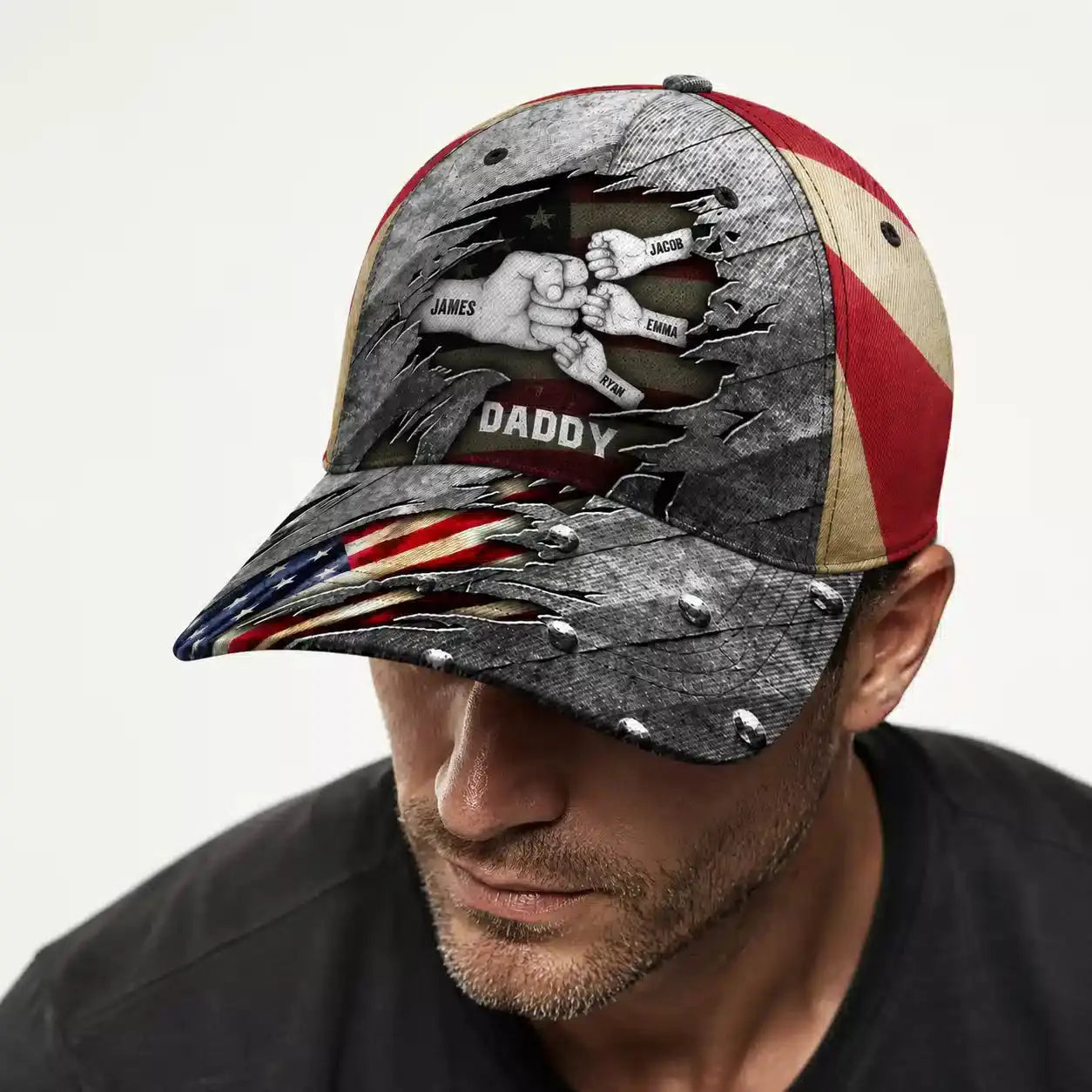 American Grandpa Classic Cap, Custom Gifts for Grandpa Bump Duconspace