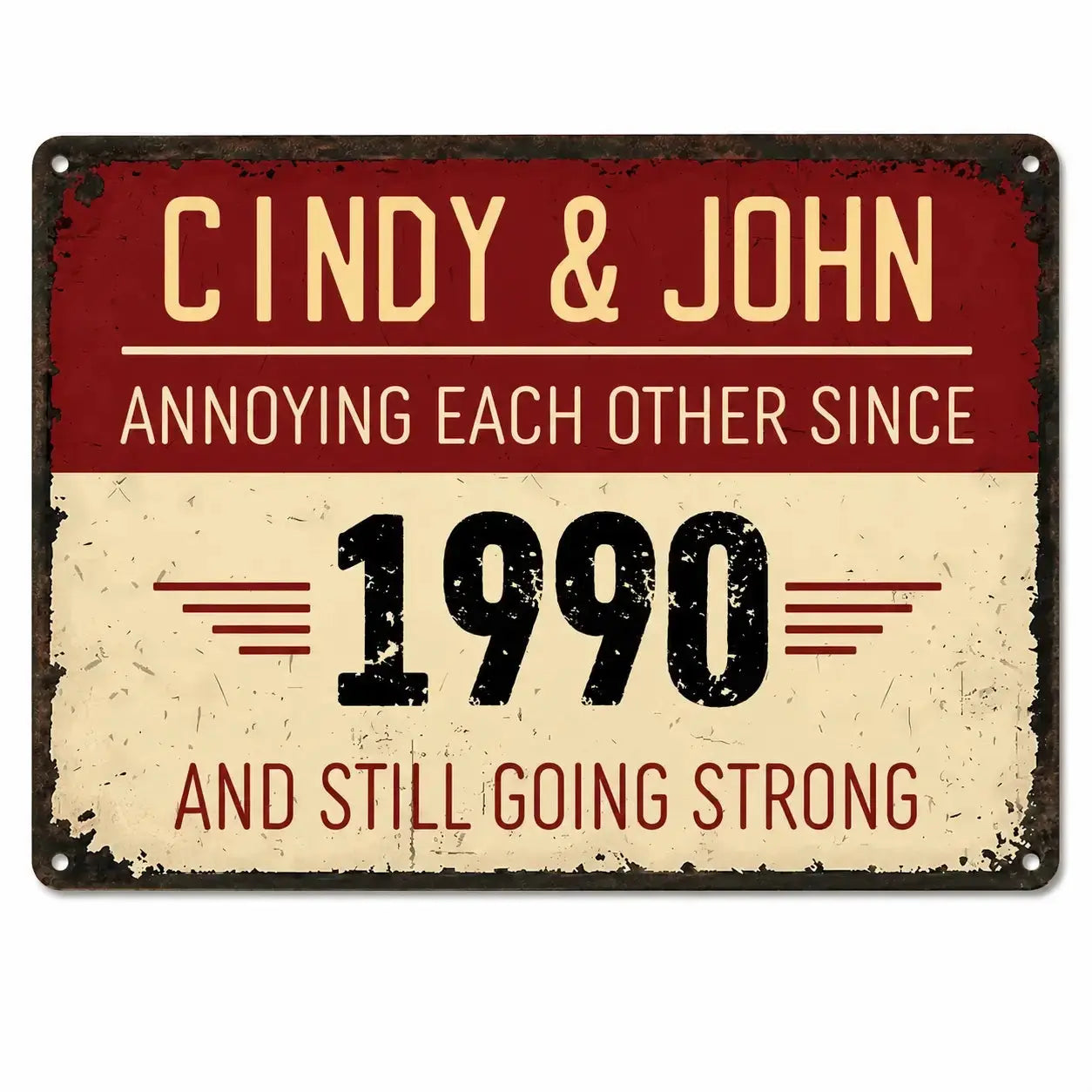 Annoying Each Other Since Metal Sign - Personalized Gift for Couple Duconspace