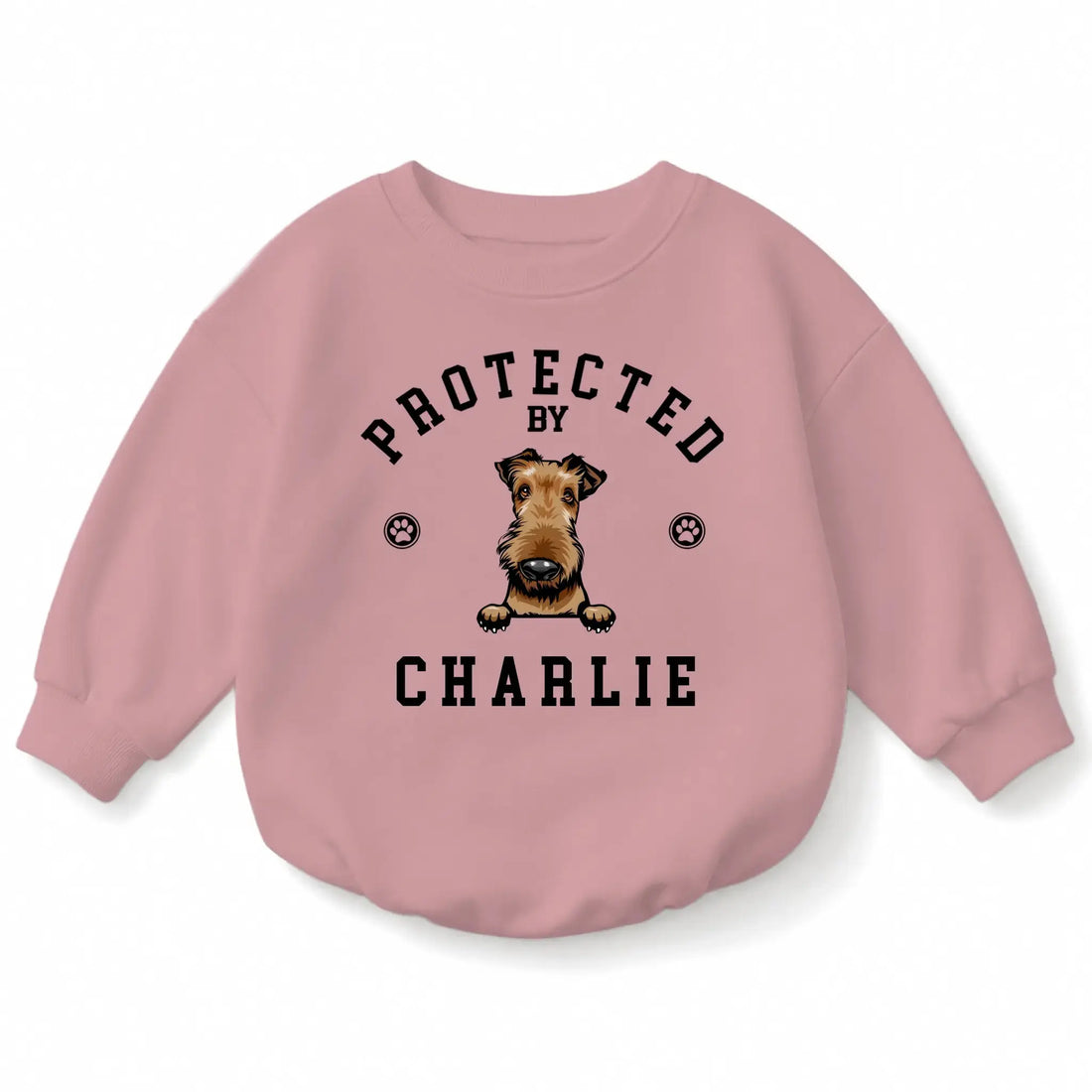 Baby Romper Sweatshirt Protected By Pets Custom Gift Duconspace