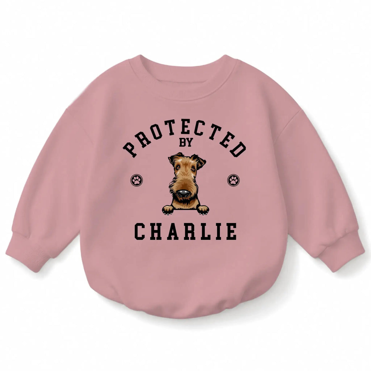 Baby Romper Sweatshirt Protected By Pets Custom Gift Duconspace