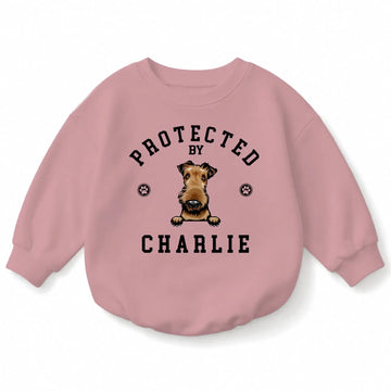 Baby Romper Sweatshirt Protected By Pets Custom Gift Duconspace