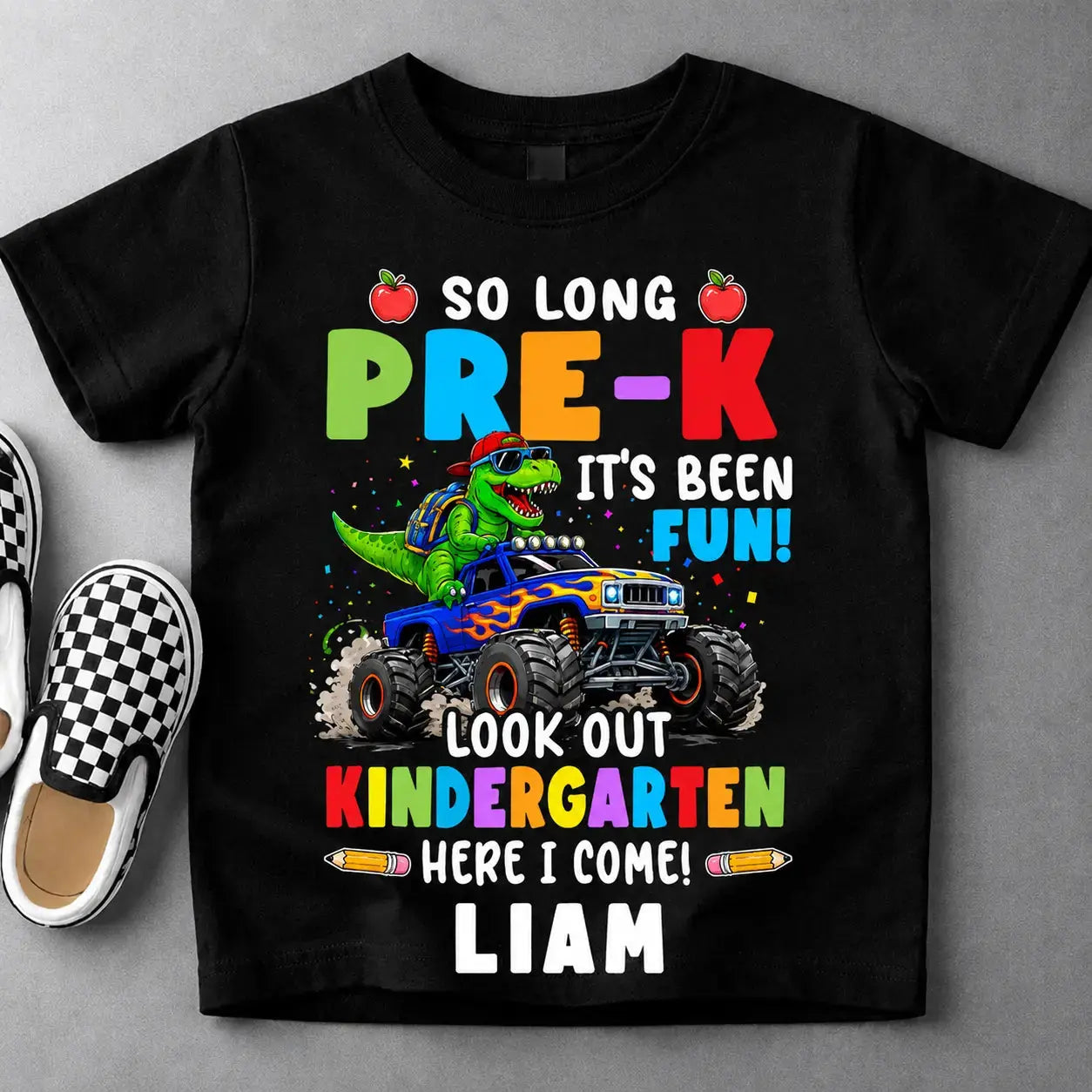 Back To School Custom Dino T-Shirt For Kids Duconspace
