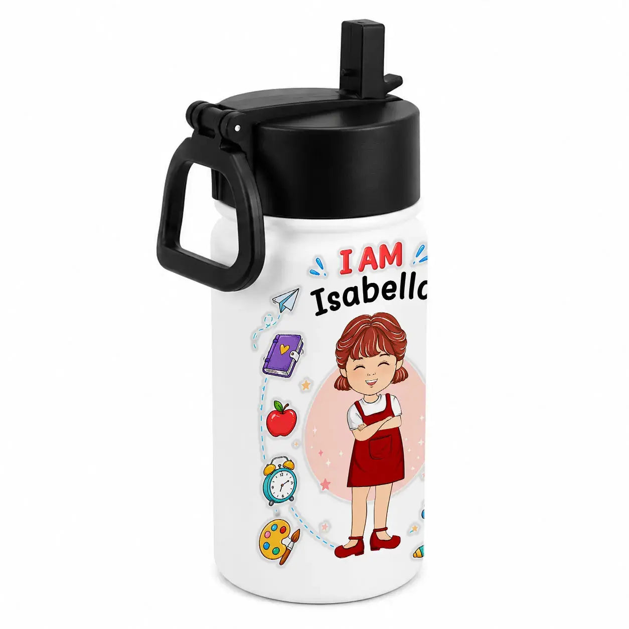 Back To School Bottle with Name & Outfit