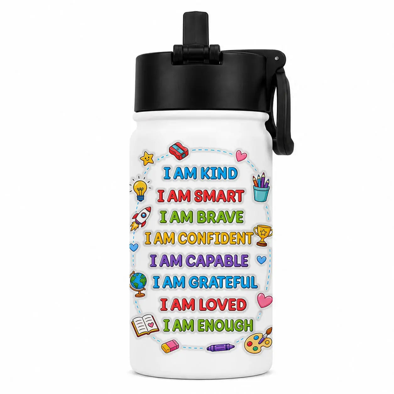 Back To School Bottle with Name & Outfit