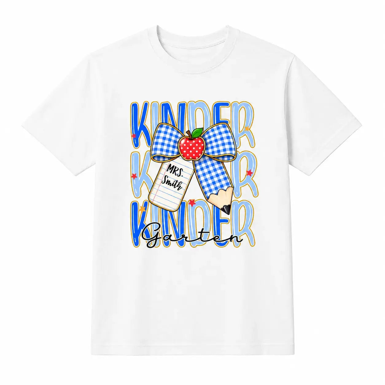 Back To School Personalized Teacher Bow T-Shirt Duconspace